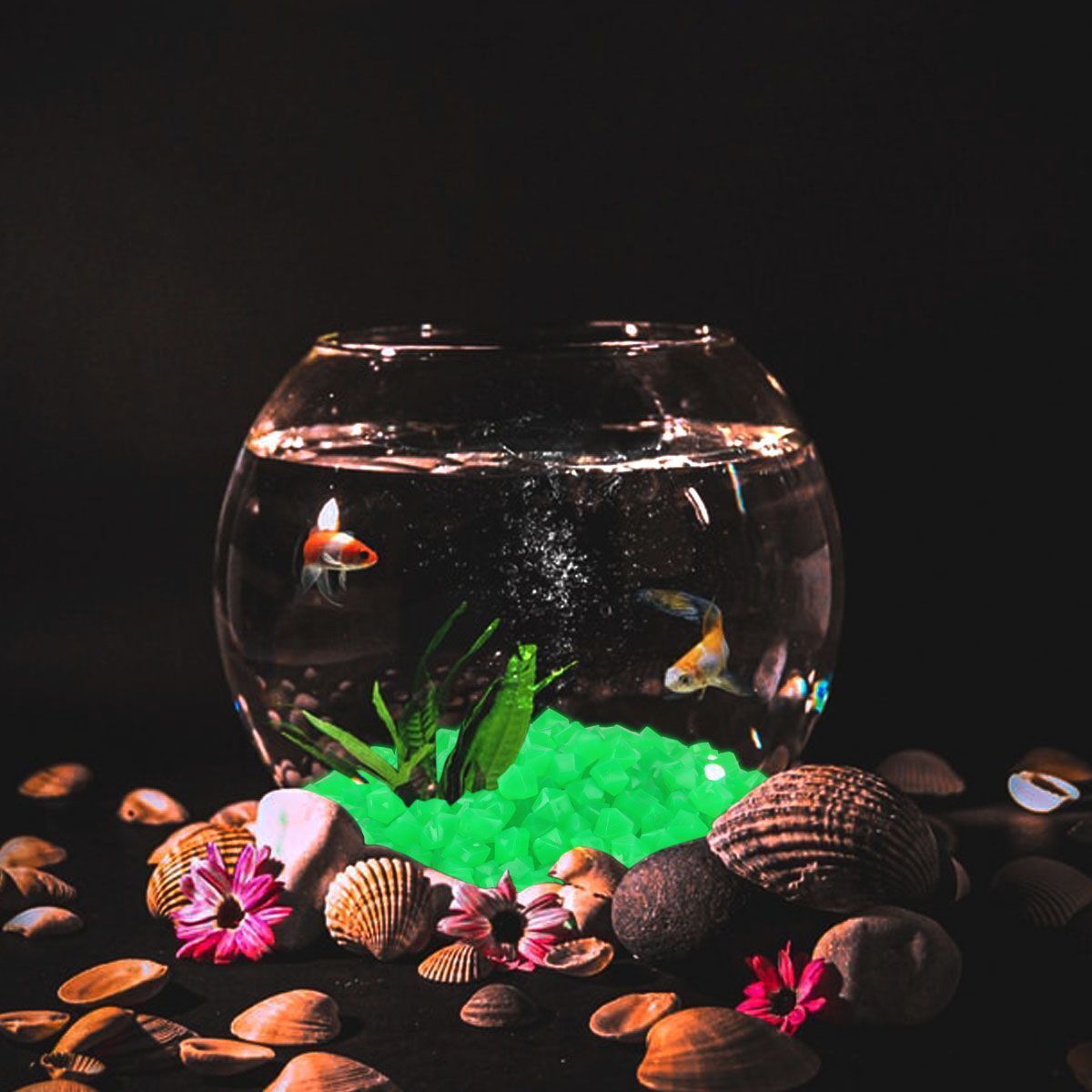 600/300x Glow in The Dark Pebbles Garden Glowing Rocks Fish Tank Luminous Stones