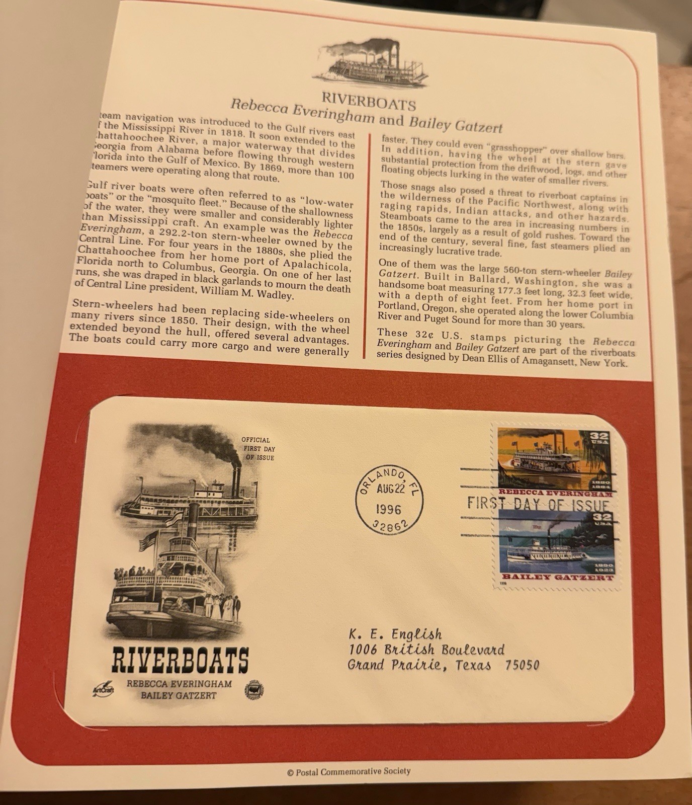 Postal Commemorative Society Binder U.S. First Day Covers 1993-1996 212 Covers