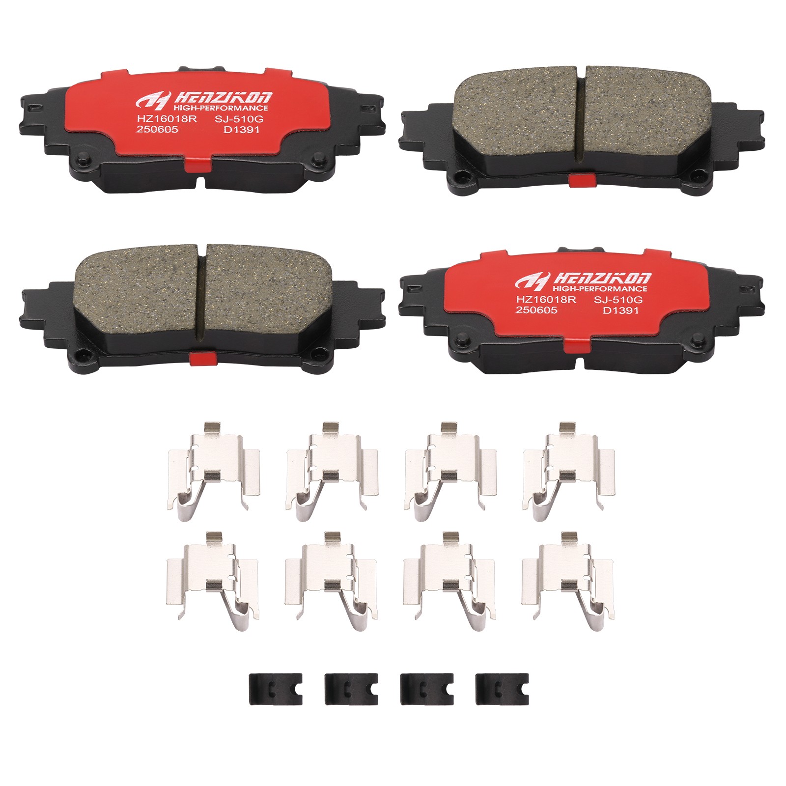 Front and Rear Ceramic Brakes Pads For 2014 - 2020 Toyota Highlander 2.7L 3.5L