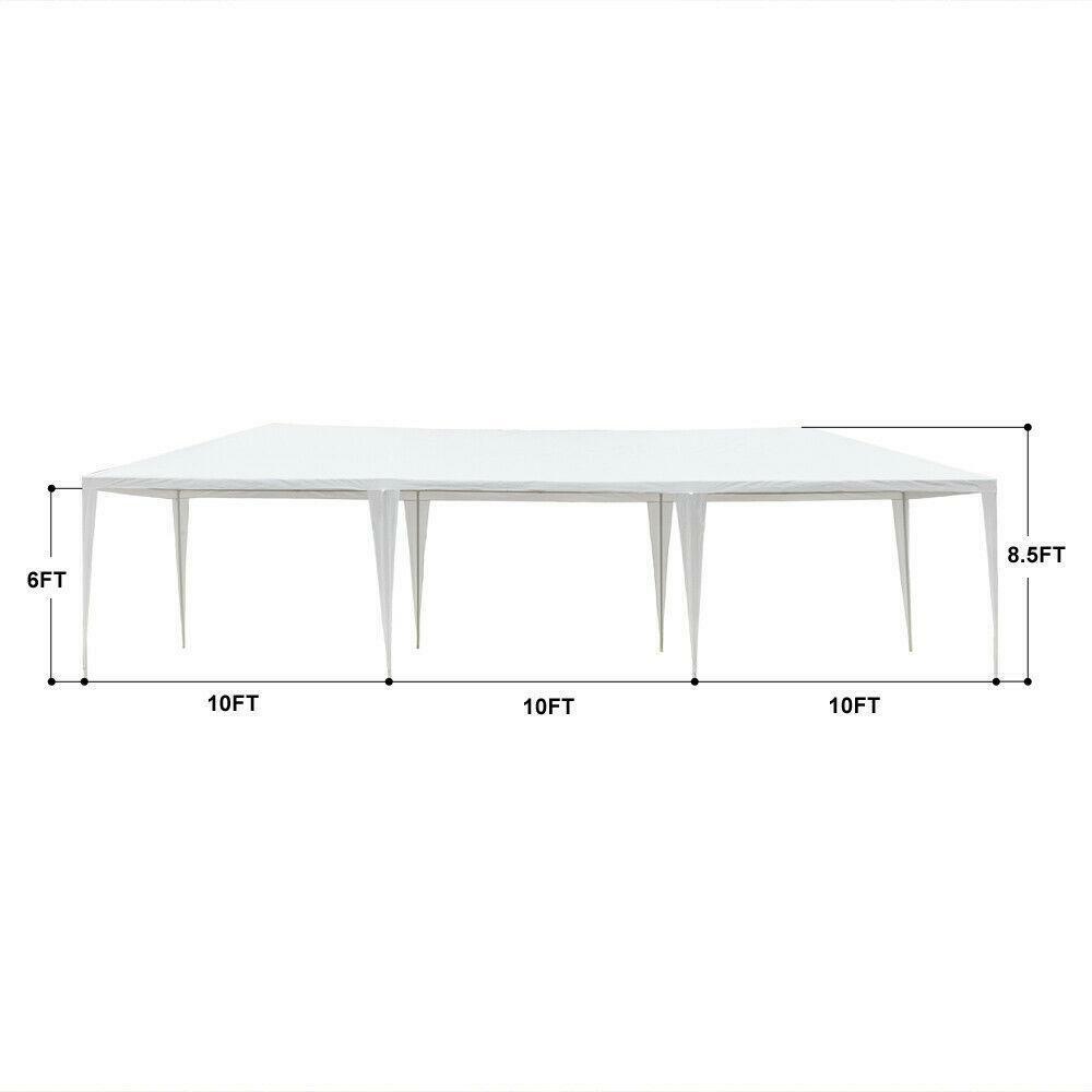 10'x30' Outdoor Gazebo Canopy Tent Wedding Party Tent Patio /w 8 Removable Walls