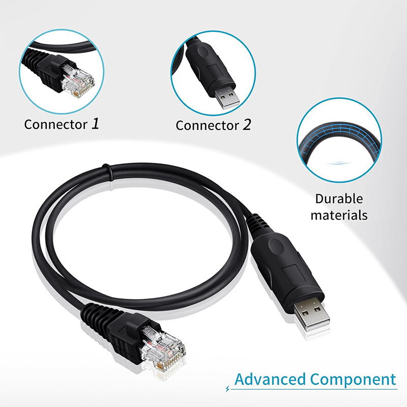 USB Programming Cable For Kenwood TK-7102H TK-7102K TK-7102M TK-8102H Radio