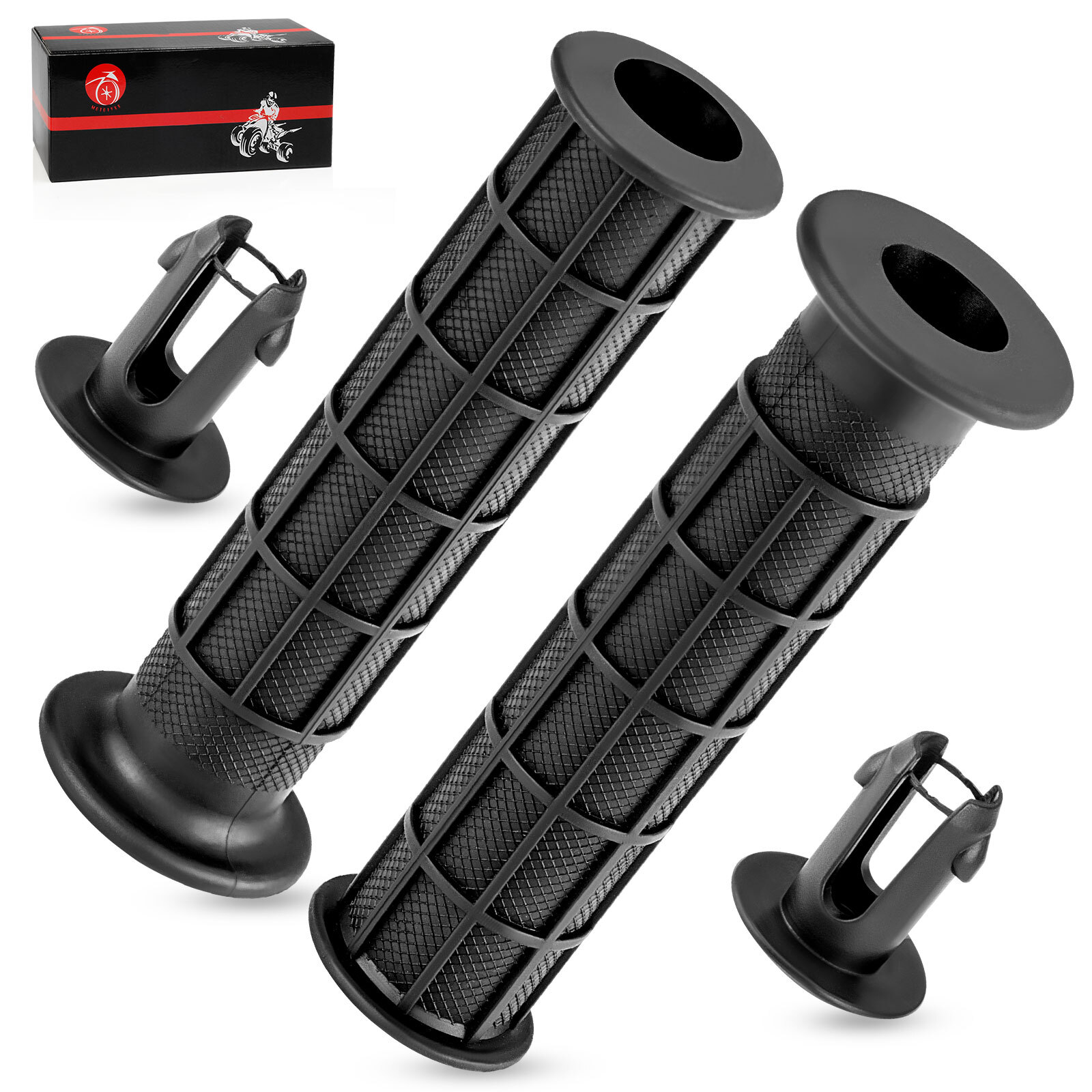 07-24 For Honda Recon Rancher Foreman Rubicon Rincon Handlebar Grips & End Caps