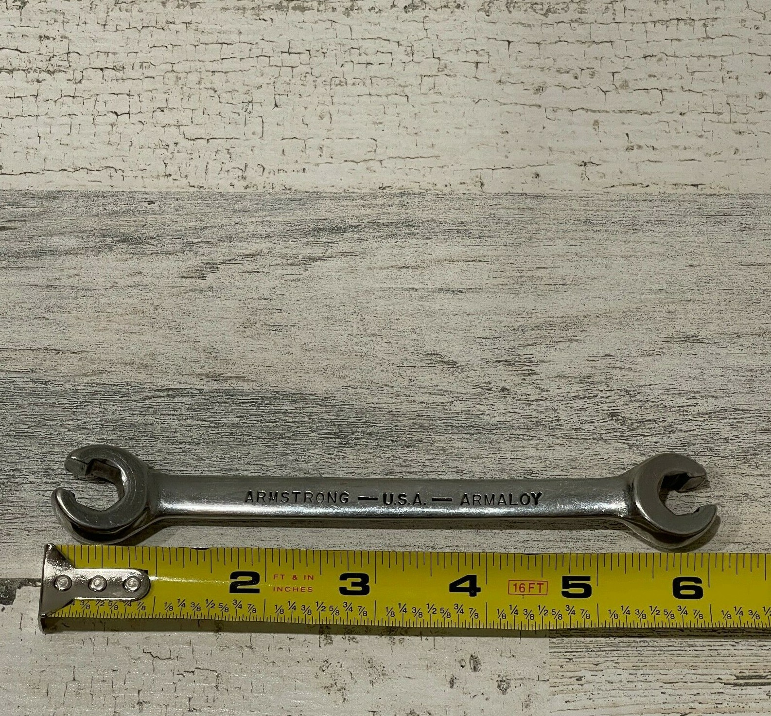 Vintage Armstrong 28-130 3/8 x 7/16" Double Head Flare Nut Wrench USA Armaloy