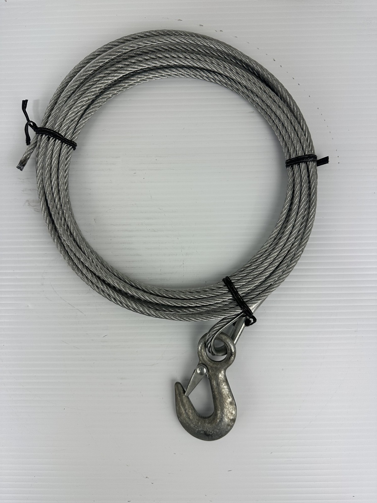 Boat Trailer Winch Cable 7/32 with Hook 25' Long Steel