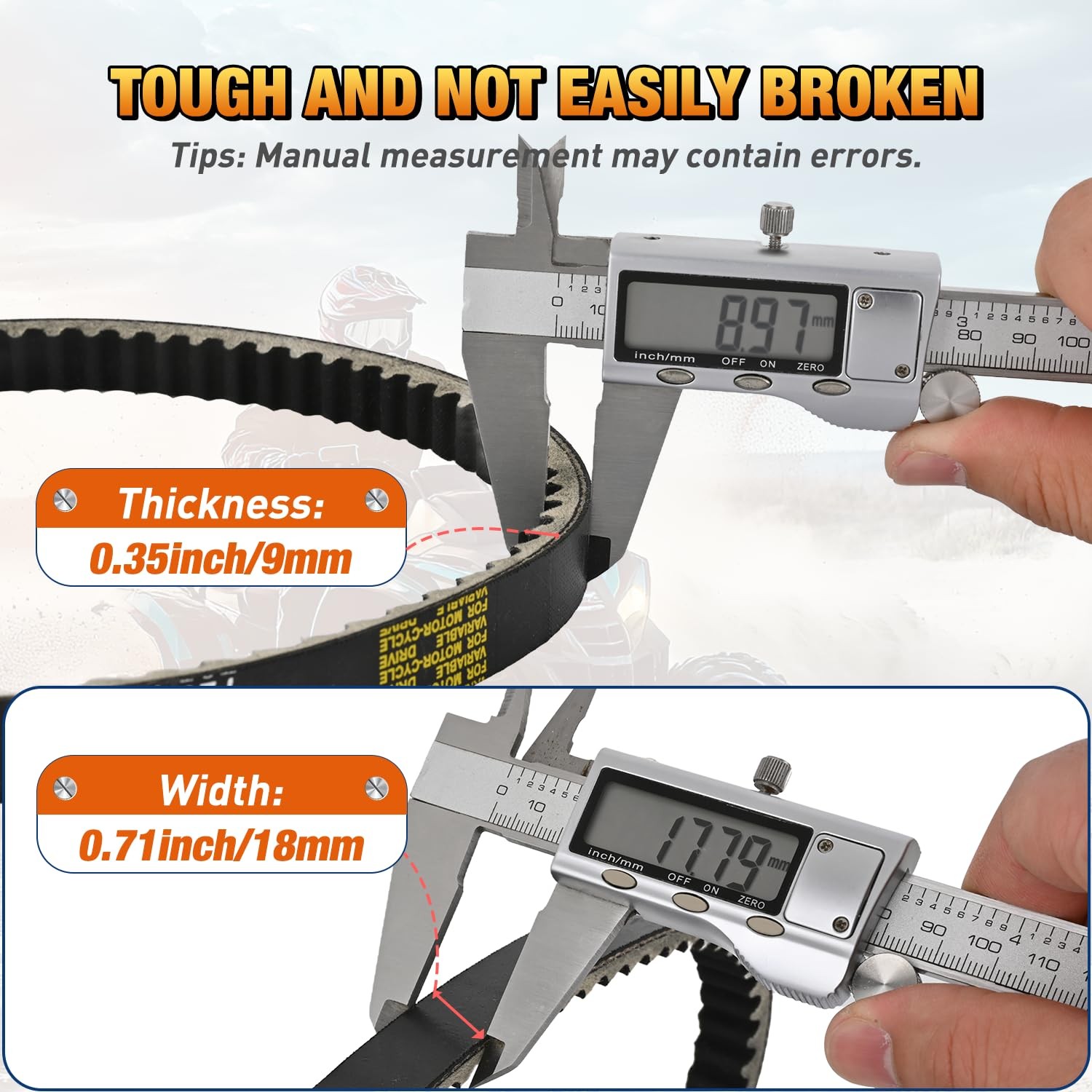 Nilight Drive Belt 669-18-30 Replacement for 4Stroke GY6 49cc 50cc 139QMB Engine