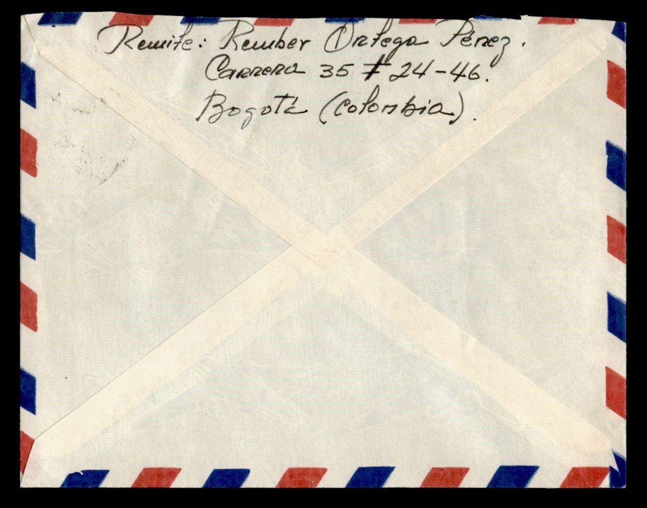 DR WHO COLOMBIA 3.50 AIRMAIL BOGOTA TO SWEDEN M63193