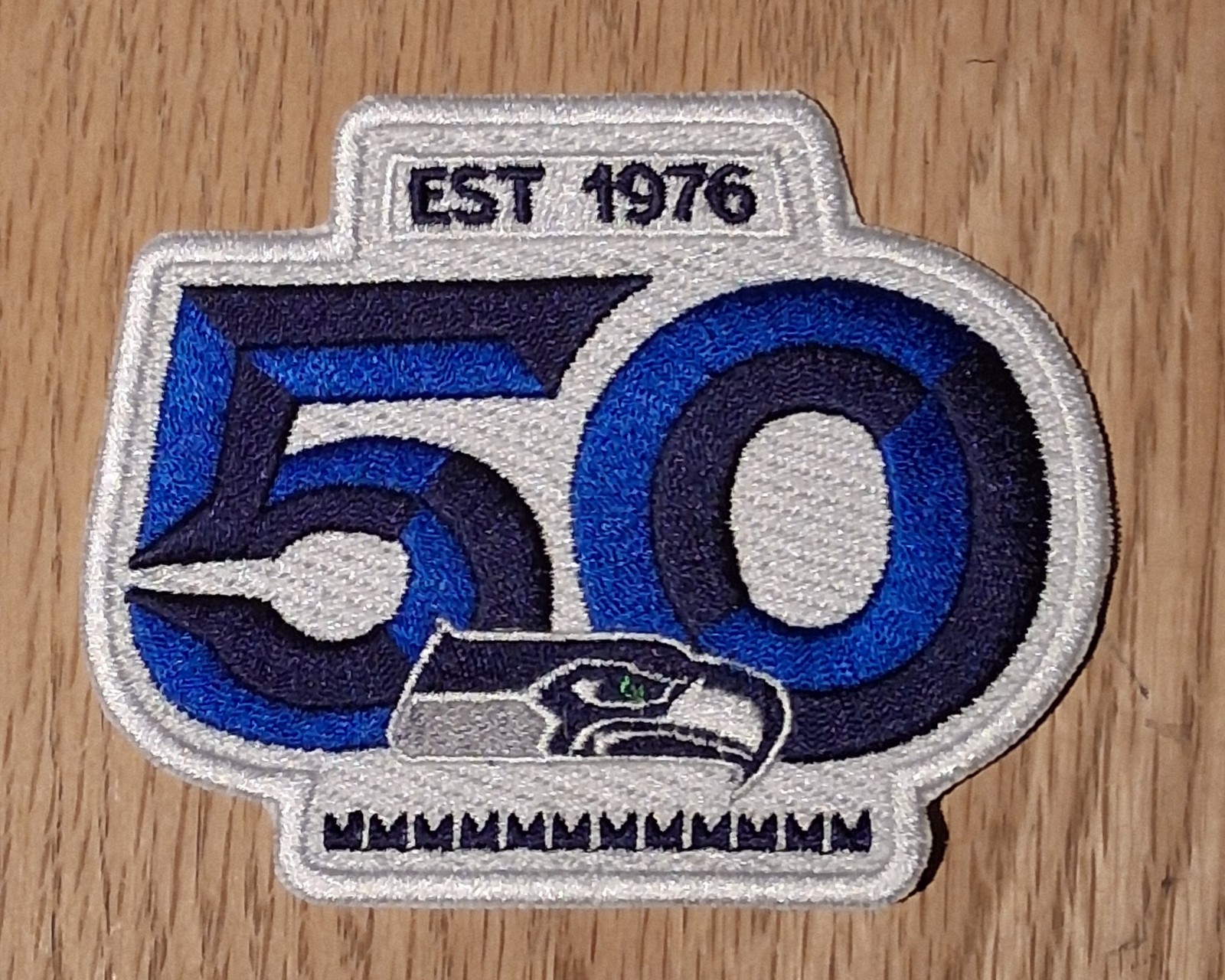 Super Bowl Seahawks 50th Anniversary Embroidered Iron / Sew-On Patch