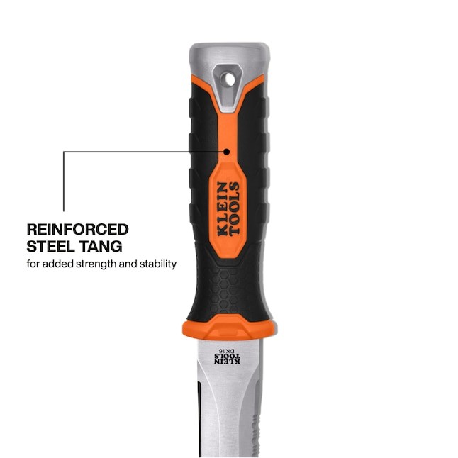 Klein DK16 Duct Knife 5-1/2" SS Double-Edged Blade Impact Resistant Sheath