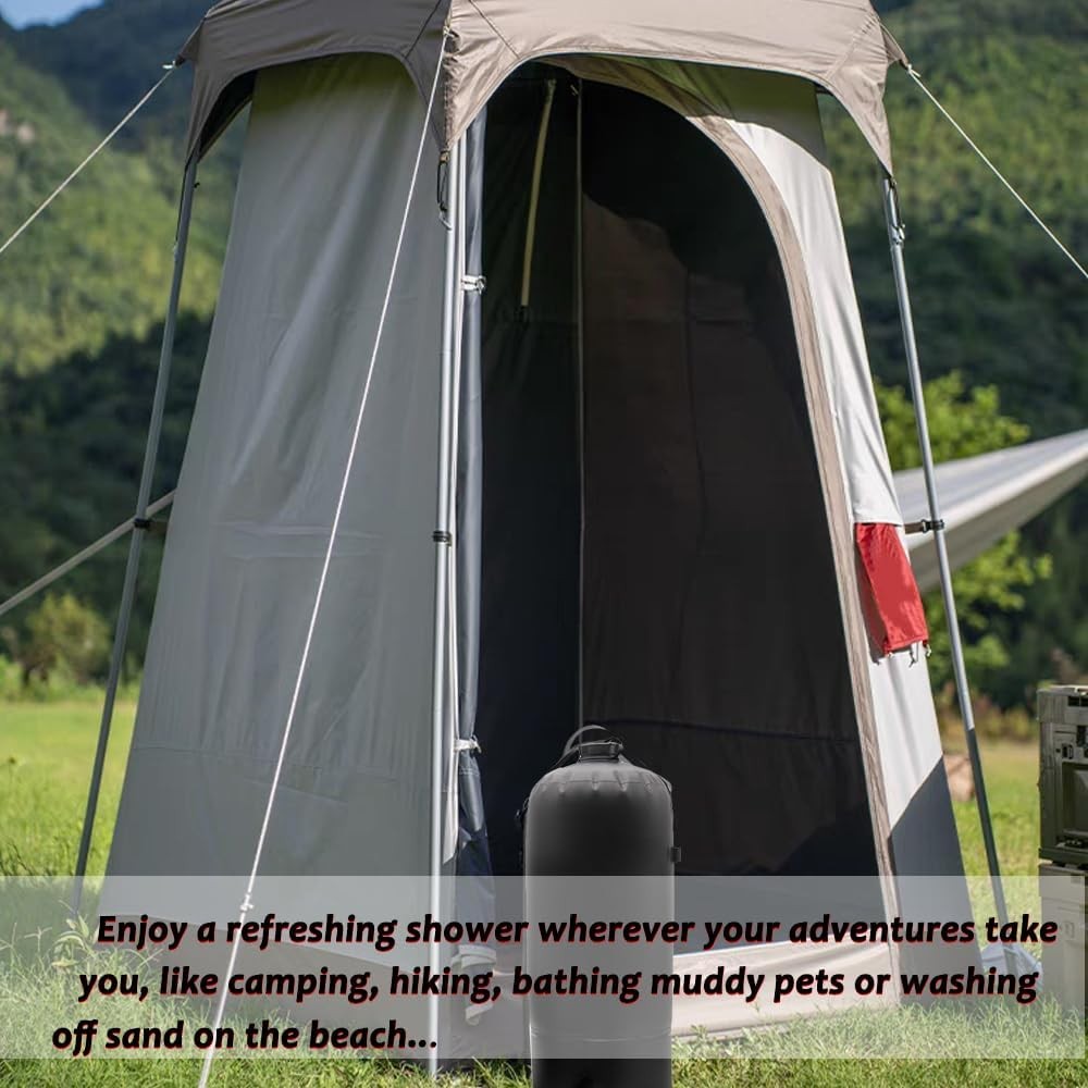 Portable Shower for Camping Outdoor, 3 Gallons Camping Shower Bag with Foot Pump