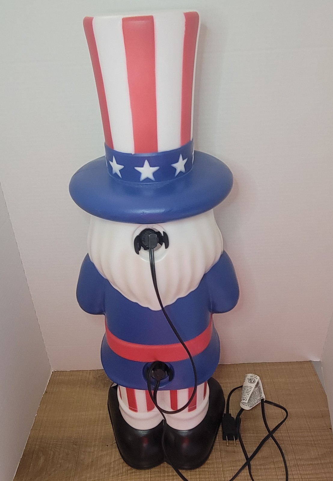 Cracker Barrel 26" Patriotic Uncle Sam Blow Mold USA July 4th Decor NEW with Tag