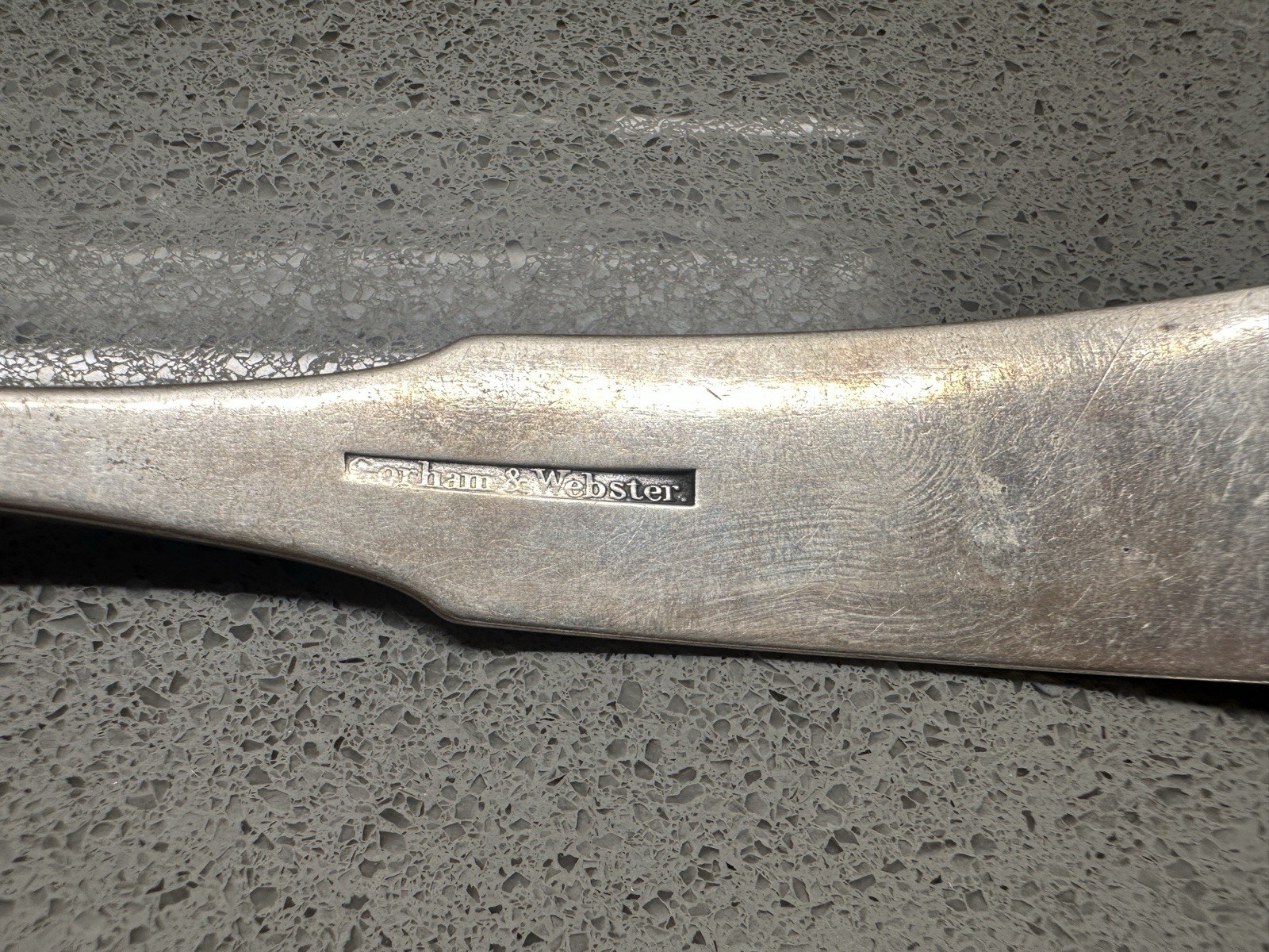 Early Gorham & Webster 1841-1847 Coin Silver (.900) Serving Spoon Providence RI