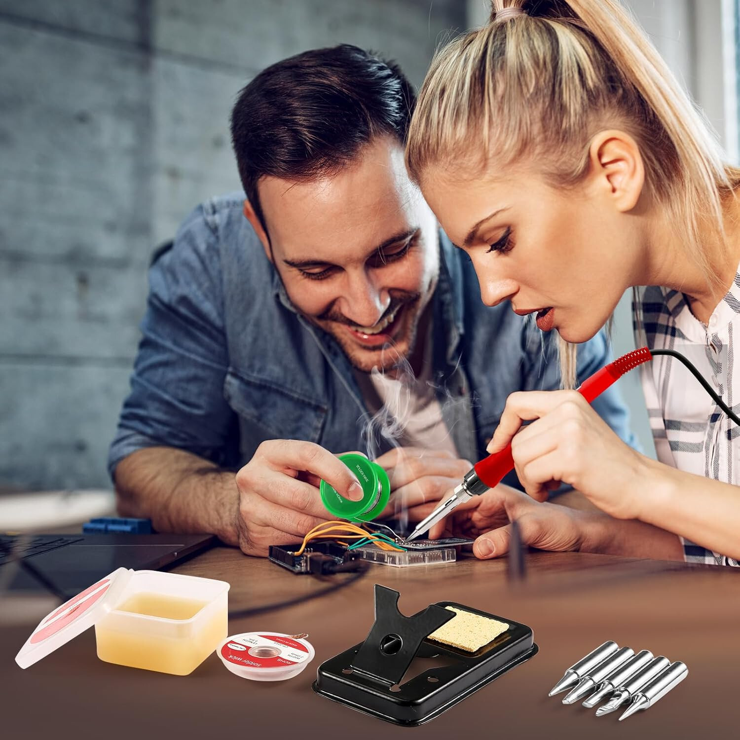 90W Digital Electric Soldering Iron Kit Tempe Adjustable Welding Tool Solder Gun