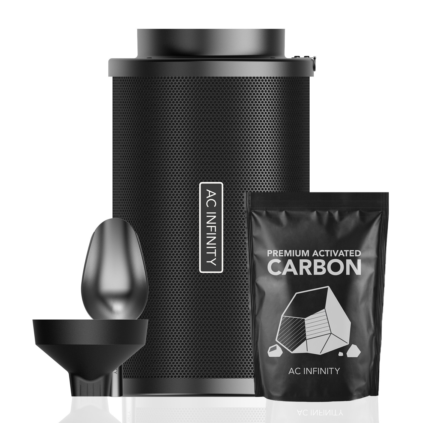 Refillable Carbon Filter Kit 8", with Australian Charcoal Refill for Grow Tents
