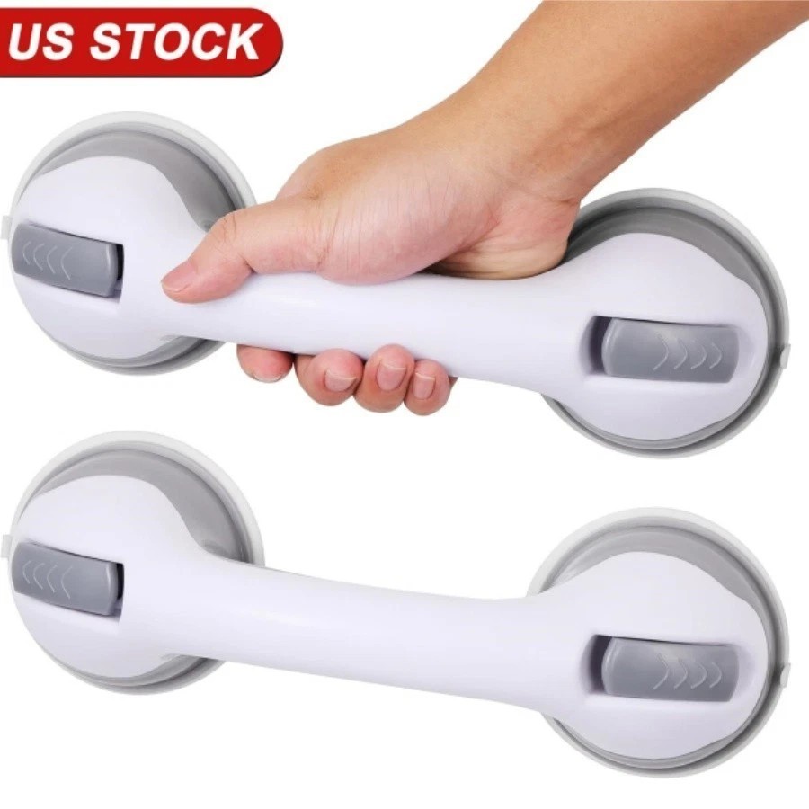 Shower Handle 2 Pack 12" Grab Bars Suction Grip Handicap Elderly Bathroom Safety