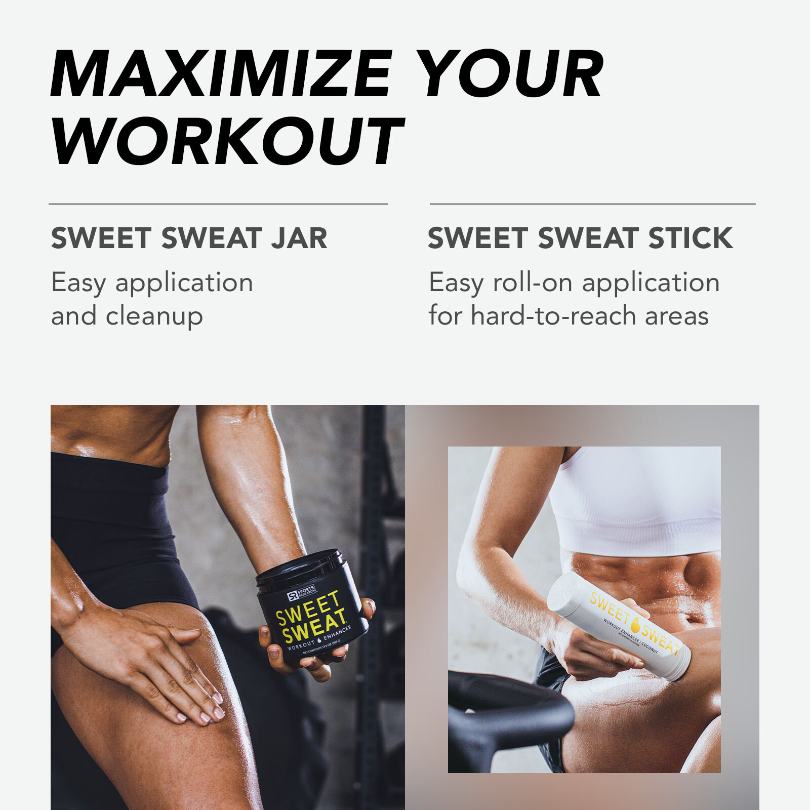 Sweet Sweat Workout Enhancer Gel Maximize Your Exercise 6.5 oz Jar