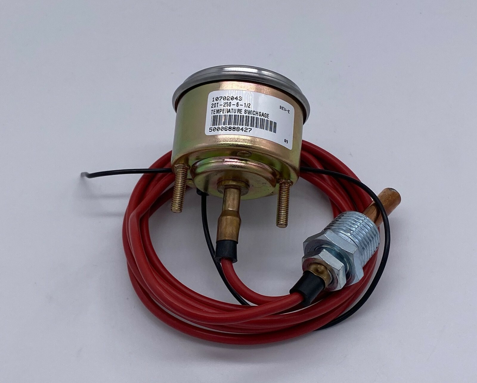 6FT MURPHY 20T-250-6-1/2 250 DEGREE TEMPERATURE GAUGE FOR EQUIPMENT & CHIPPERS