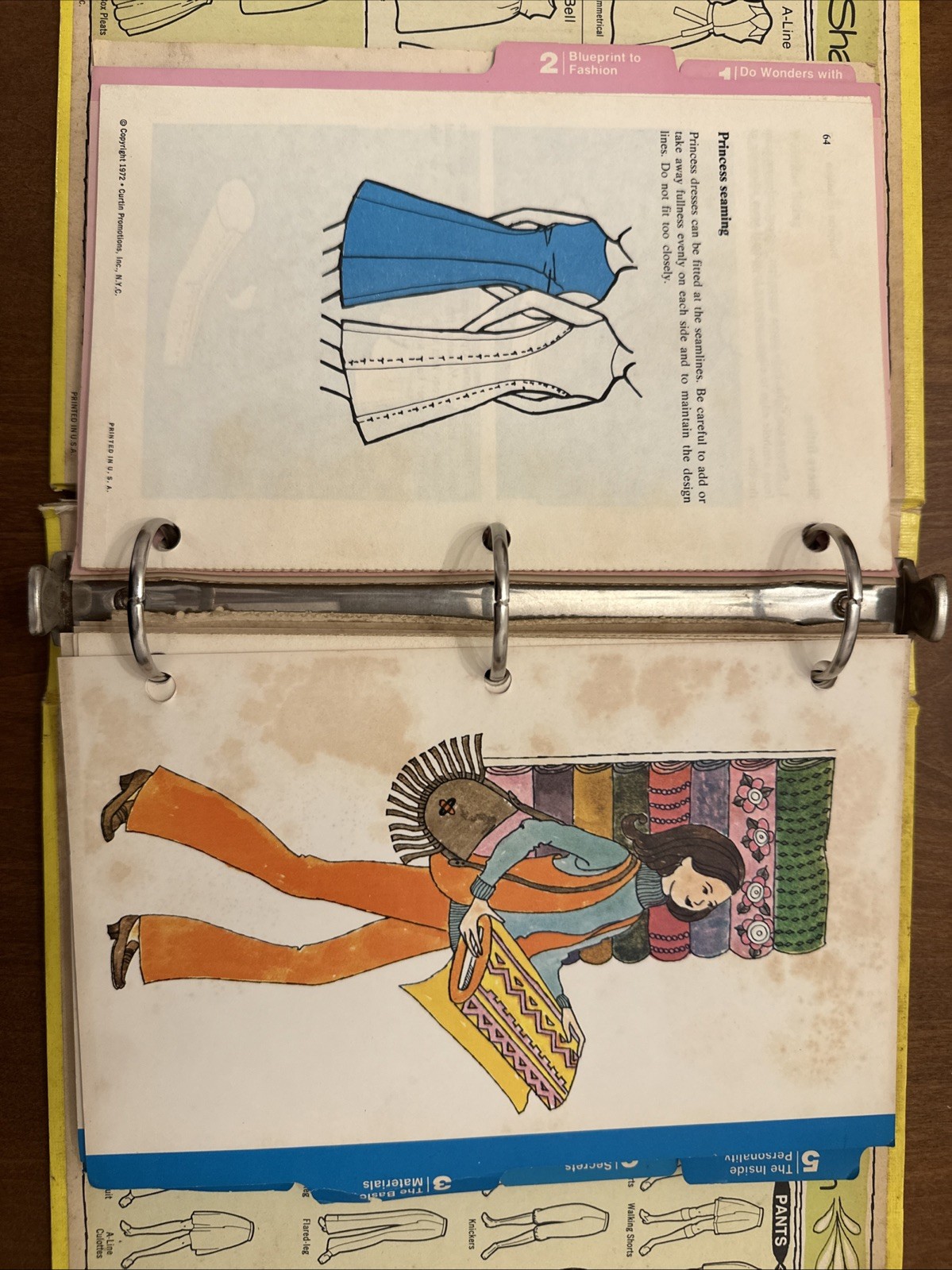 Vintage 1972 Complete Family Sewing Book 3 Ring Binder Curtin Publications