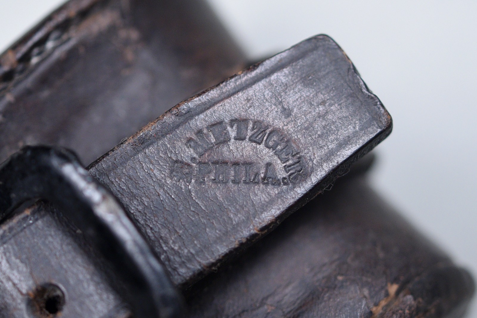 CIVIL WAR U.S. CARBINE SOCKET FROM BANNERMAN ISLAND - MARKED