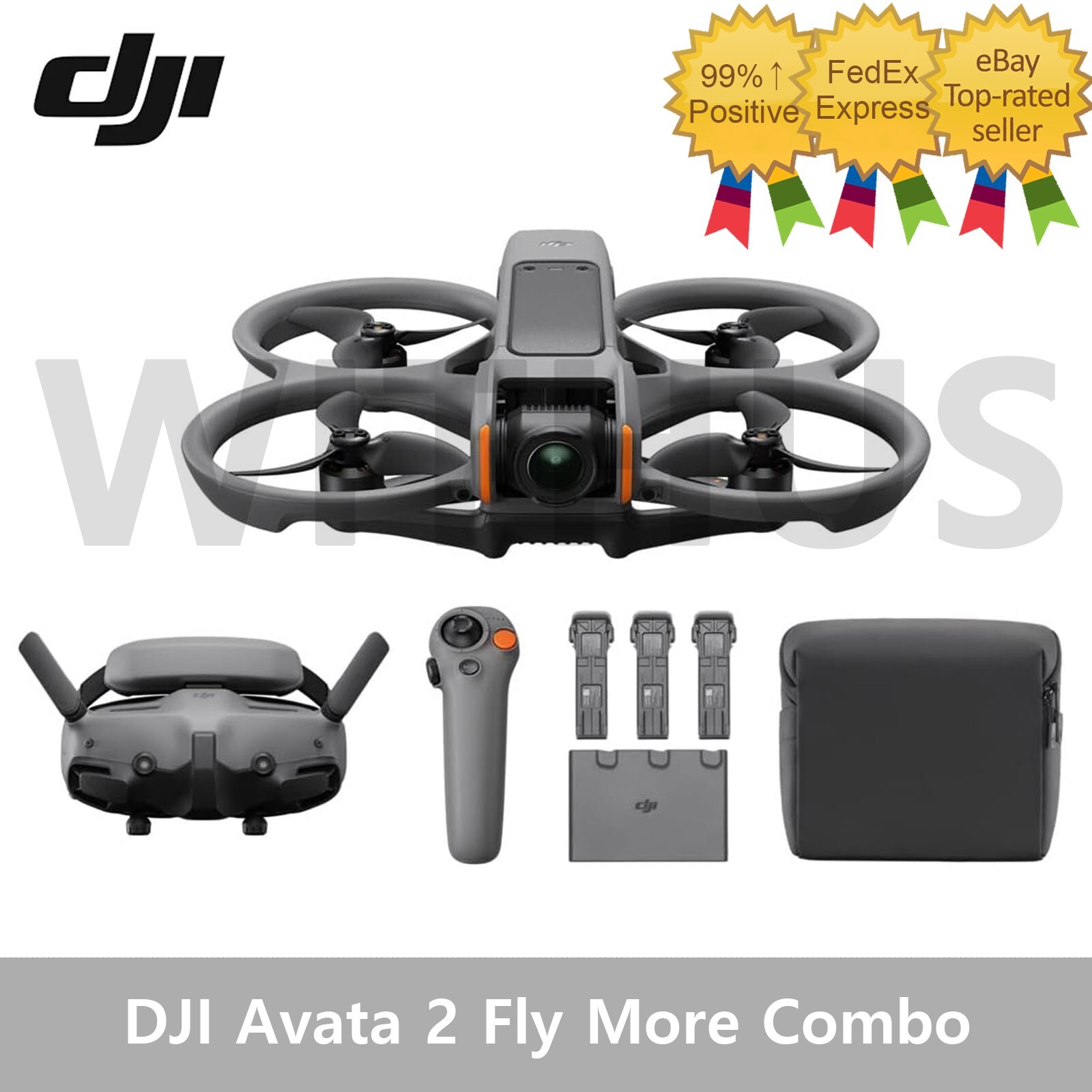 DJI Avata 2 Fly More Combo Drone + RC Motion 3 + Goggles 3 / No Tariffs In US=