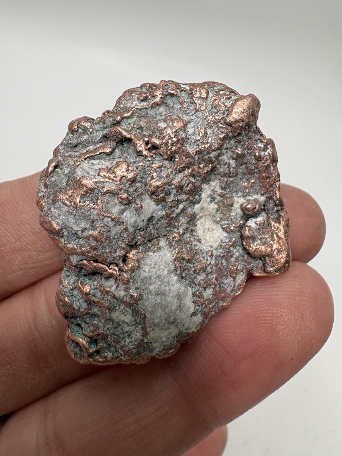 Pure Copper Rock Nugget Native Mineral Display Jewelry Specimen Upper Michigan