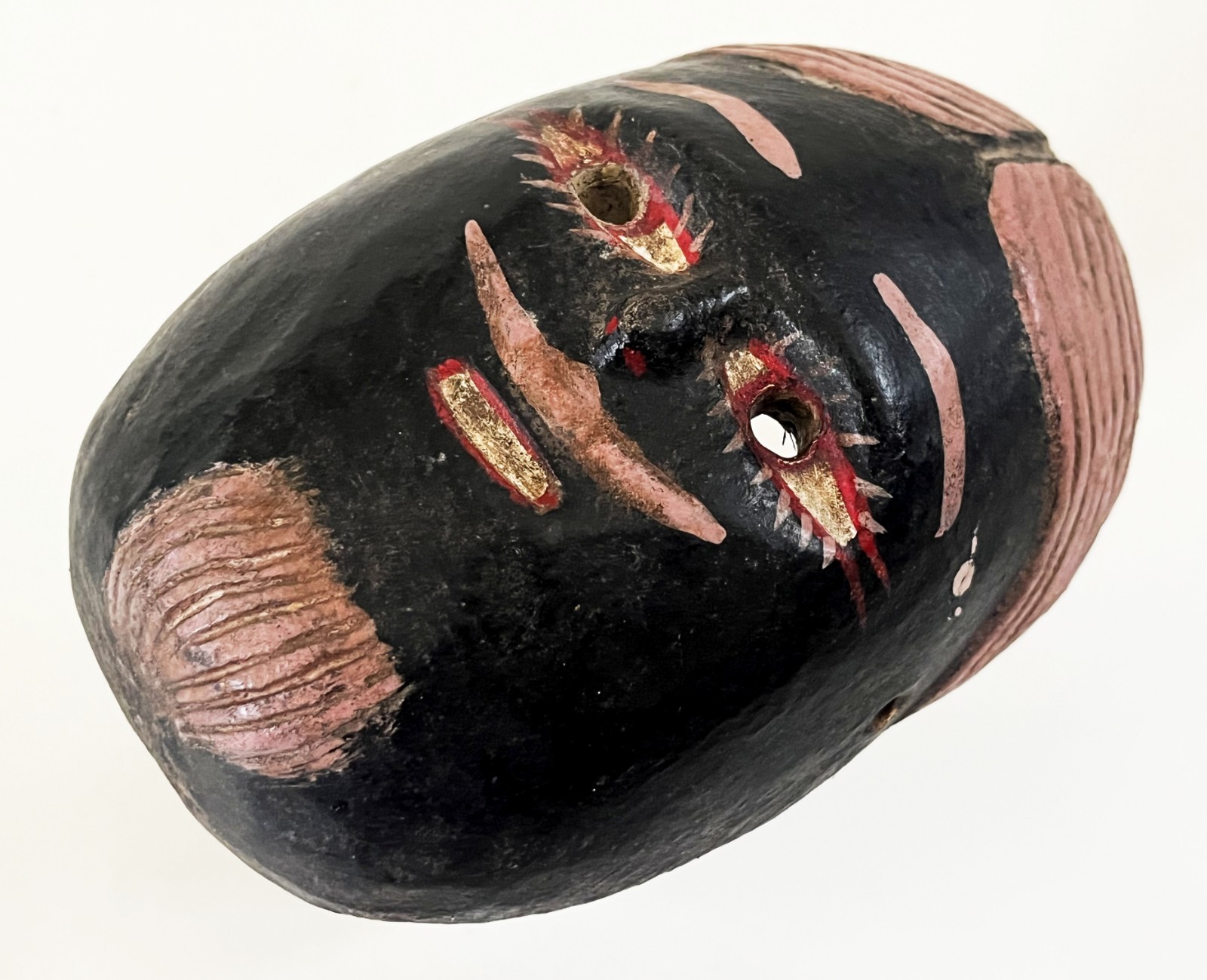 OLD MEXICAN HIDALGO JUANEGRO CUANEGRO JUAN NEGRO FOLK ART HAND CARVED DANCE MASK