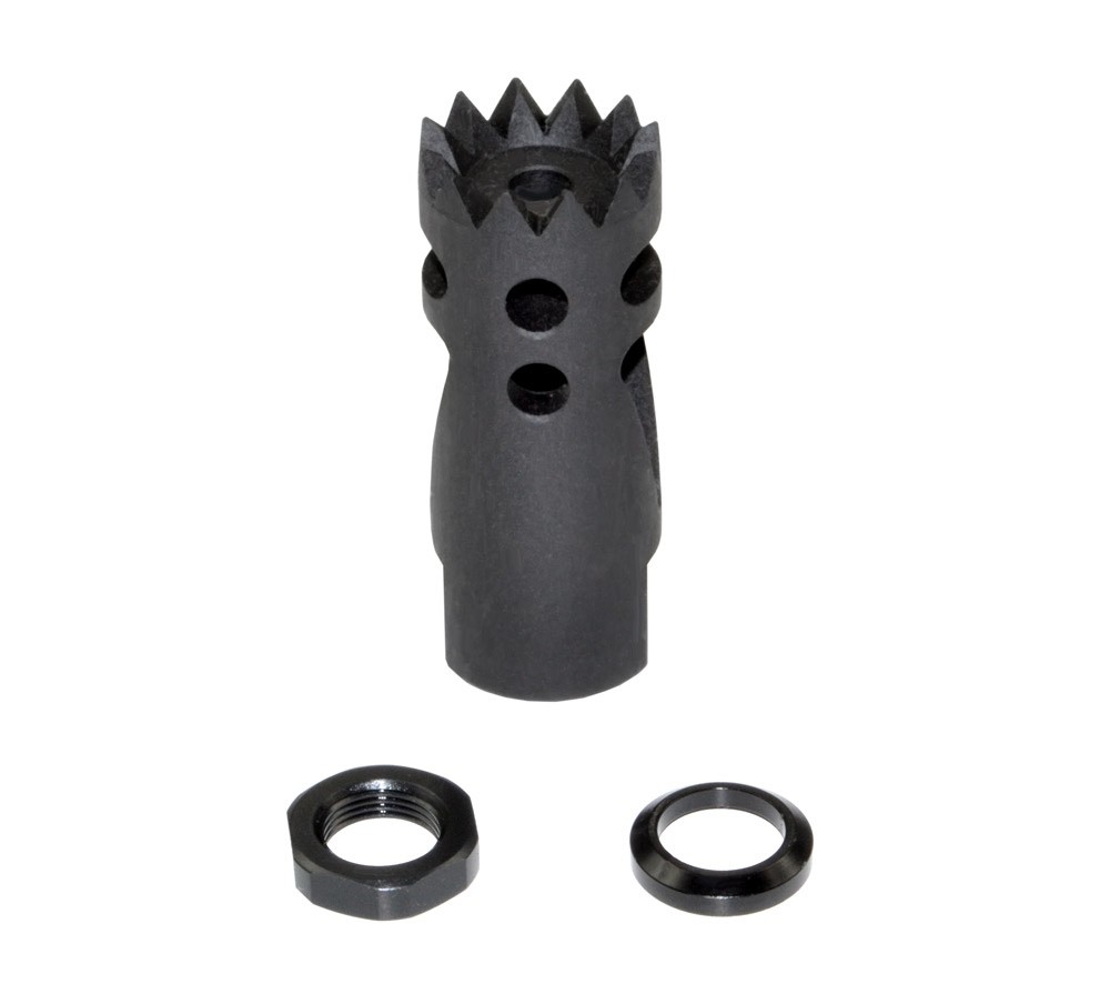 Sunflower Steel Muzzle Brake fit 223/5.56 1/2x28 TPI Free Washer & Nut