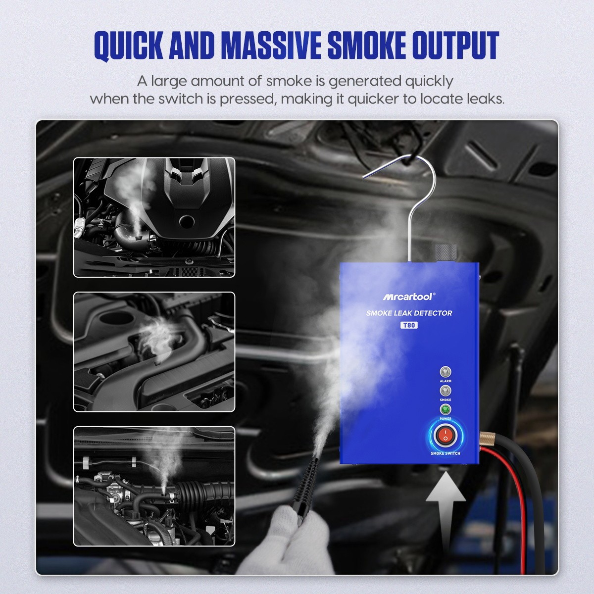 Automotive Smoke Machine EVAP Car Pipe System Vacuum Leak Tester Diagnostic Tool