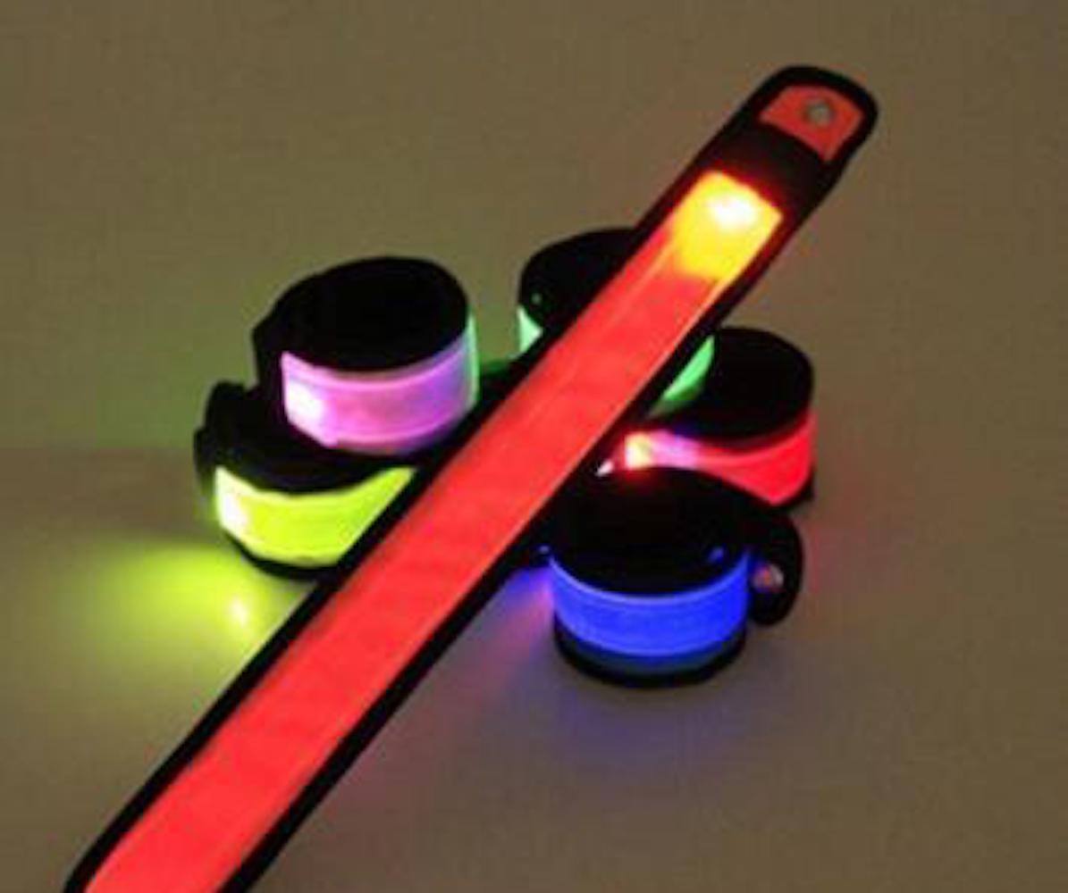 SLAP LED LIGHTED BRACELET BAND Glow Flash running cycling night safety jogging