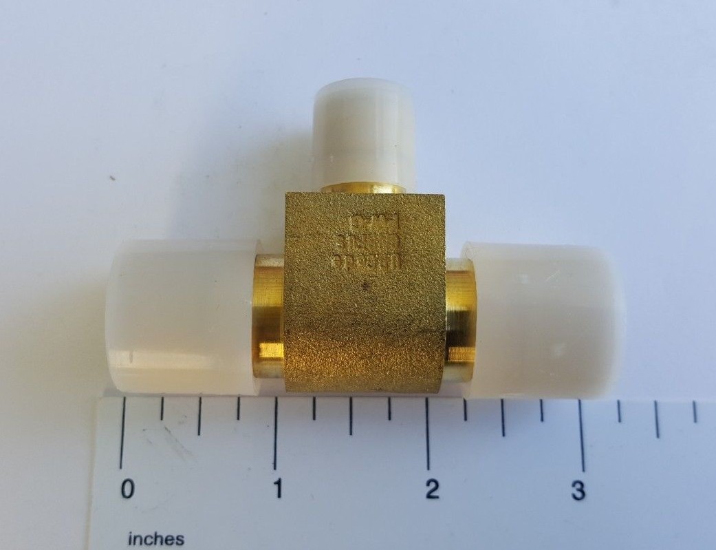 1) 3/4 X 3/4 X 1/2 PEX A TEE, EXPANSION TEE, FOR UPONOR WIRSBO TEE