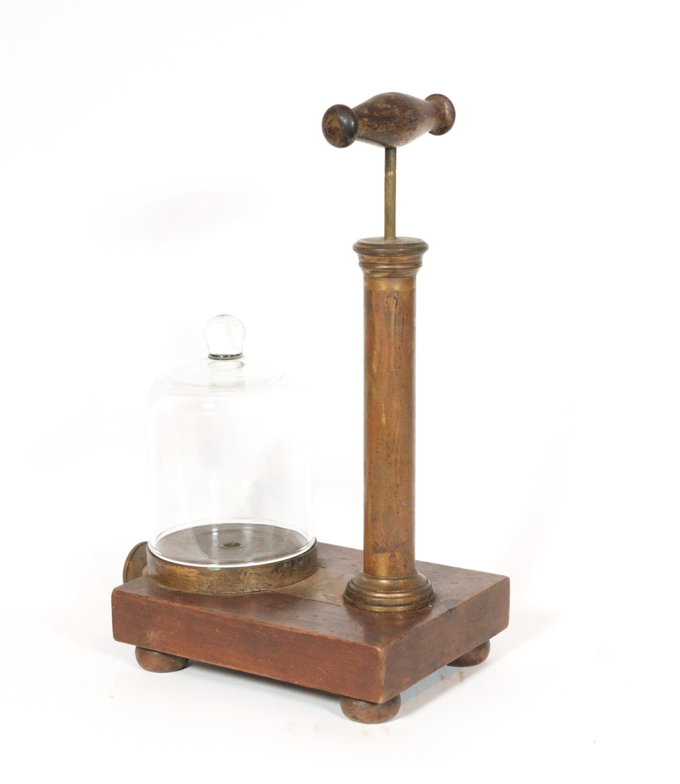 1838 Air Pump Signed "Brown & Francis New York" * Early Philosophical Instrument