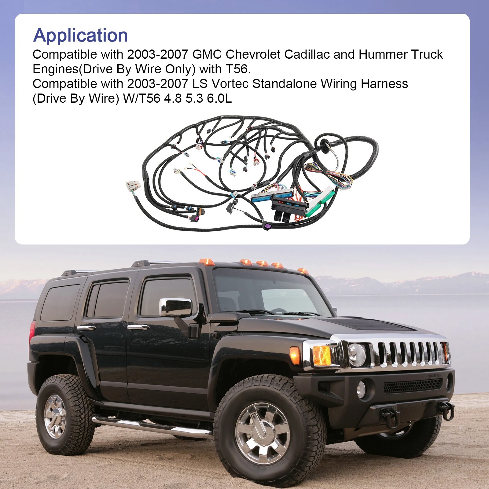 T56 Stand alone Wire Harness Drive by Wire LS LS3 Vortec 03-07 4.8 5.3 6.0 DBW