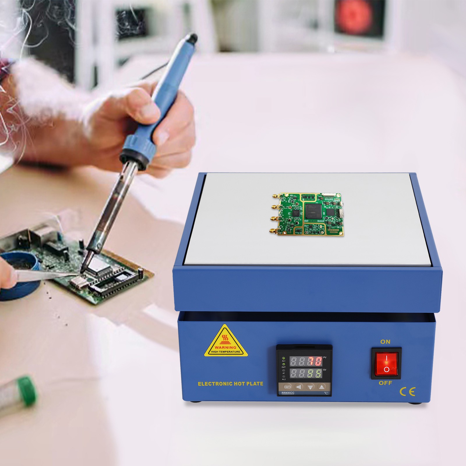 Hot Plate 752°f 850w Electric Soldering With Led Display For Pcb Rework