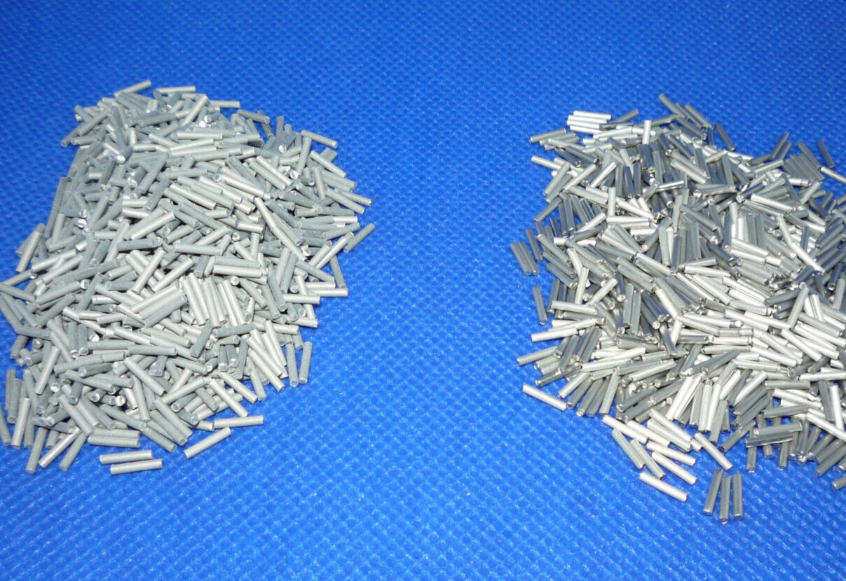 Stainless Steel shot for cleaning & burnishing Brass Casings(Pins .047" x .255")