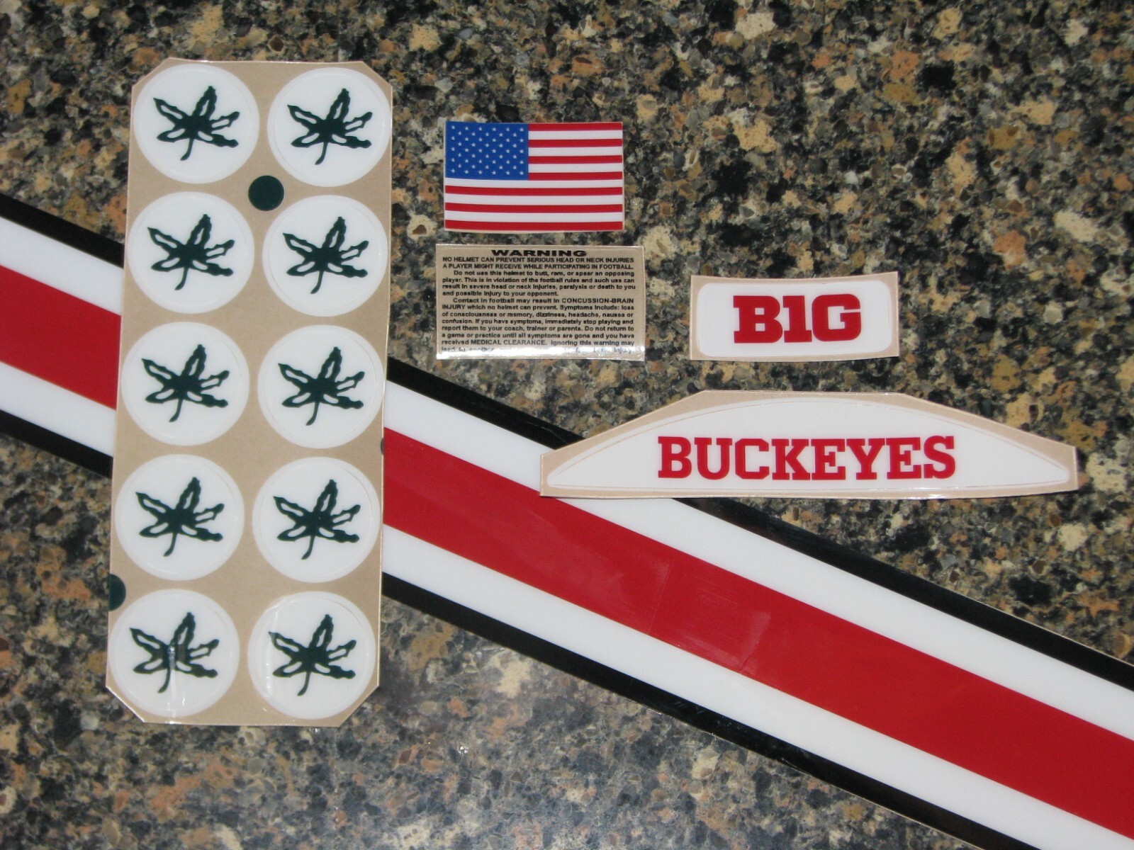 OHIO STATE OSU BUCKEYES Football Helmet Decals One (1) Set Full Size 3M 20MIL