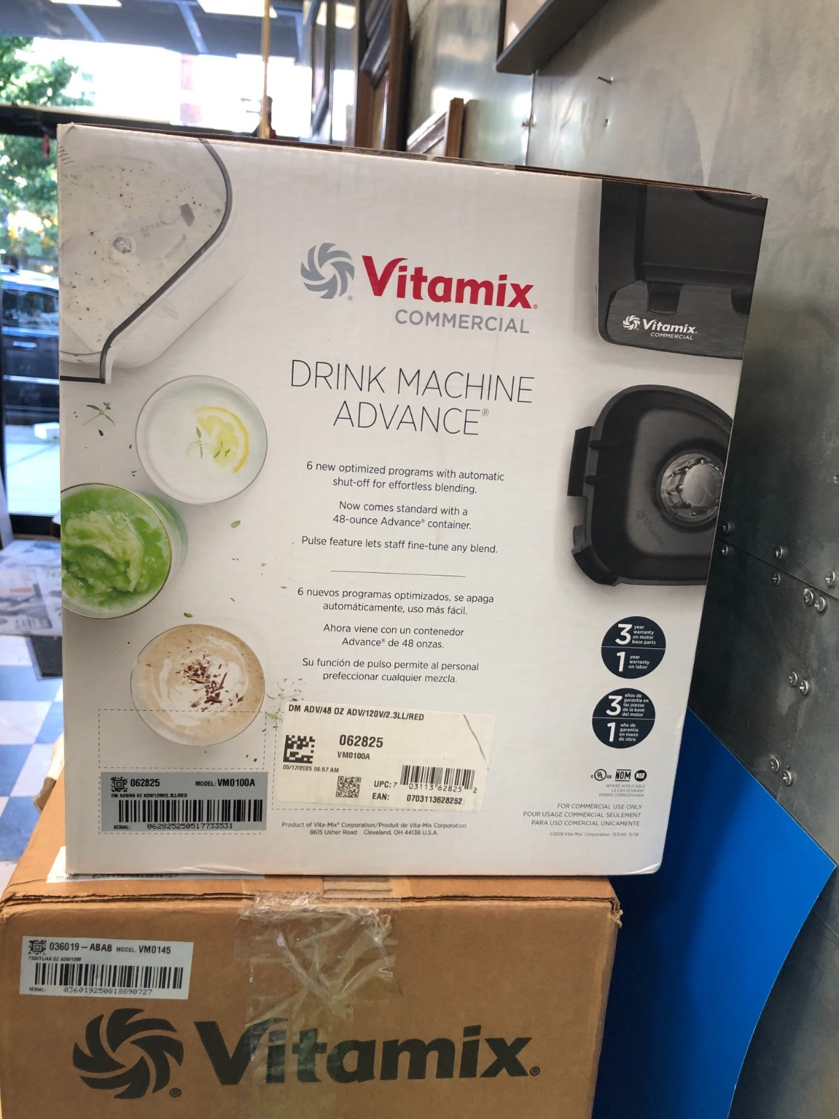 Vitamix Drink Machine VM0100A 2.3HP 48 oz Stackable Commercial Blender Red