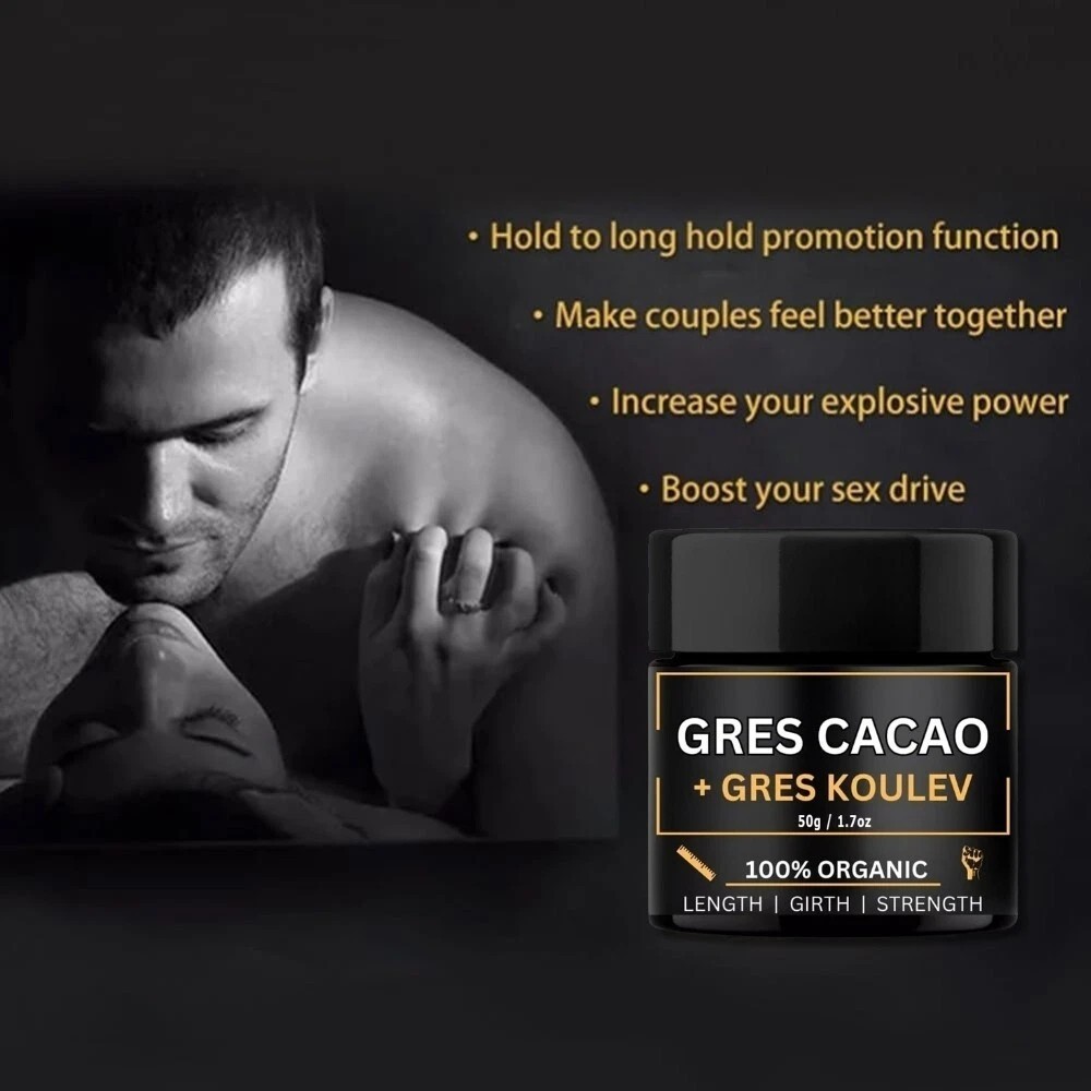 Gres Cacao Male Enhancement Organic Gres Koulev Oil, Longer & Thicker - 50ml