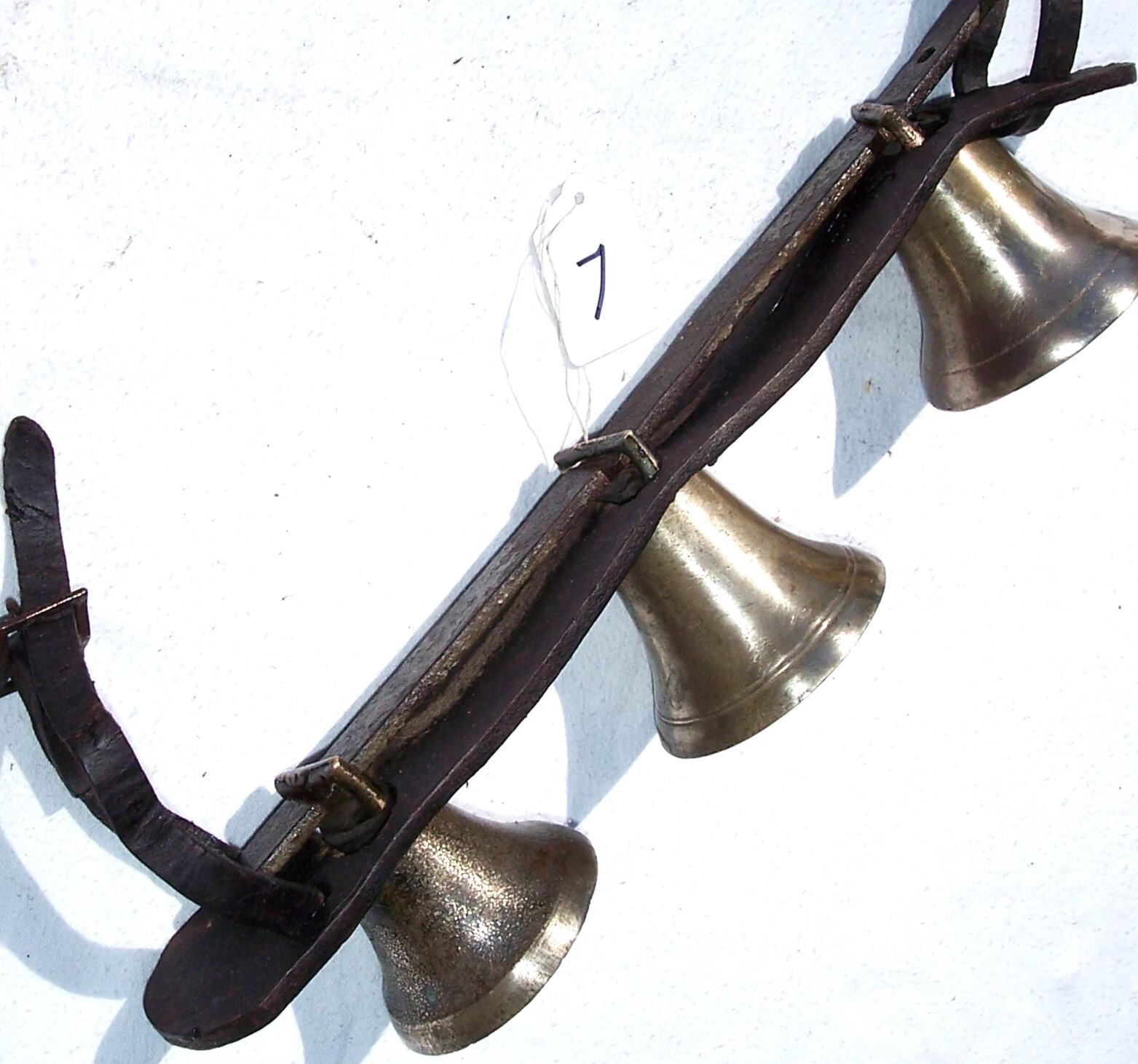 Antique Shaft Sleigh Three Bells Horse Driving Harness Carriage #7