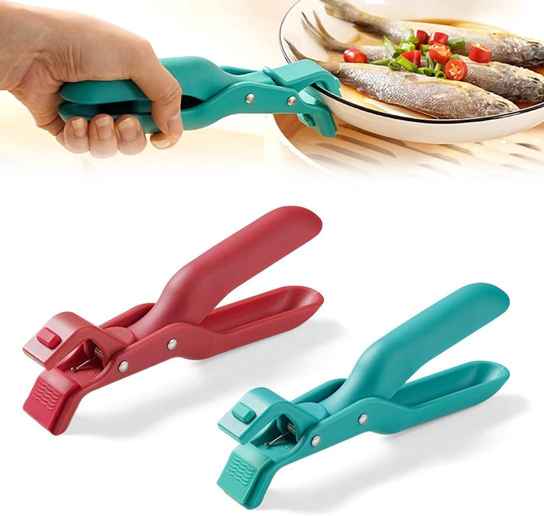 2X Multi-Purpose Anti-Scald Bowl Holder Clip for Kitchen,Silicone Non-Slip Clip