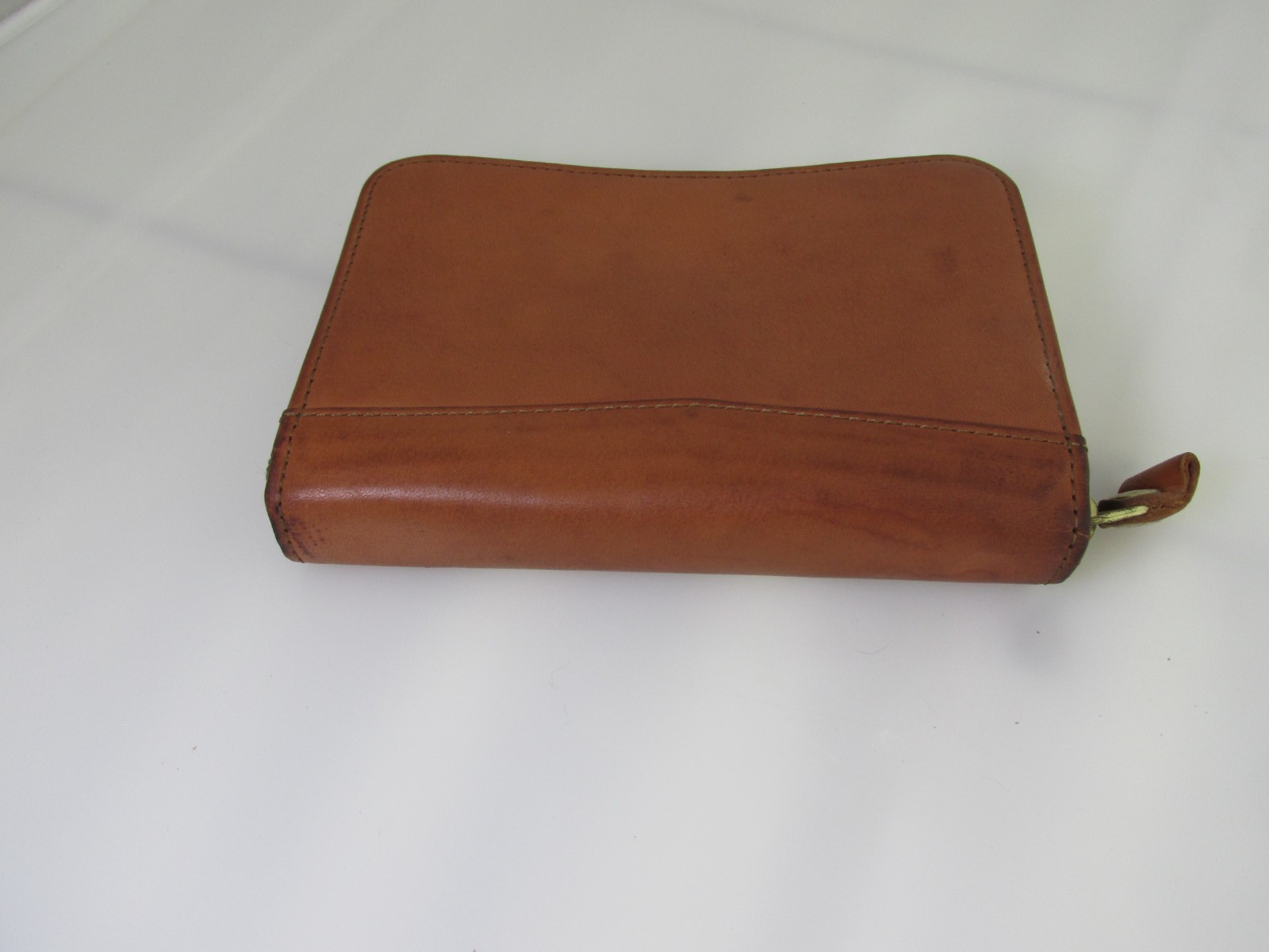 Hartmann Leather Zip Pouch Book Notepad Passport Holder 4 X 5.5 X 1" Blackberry