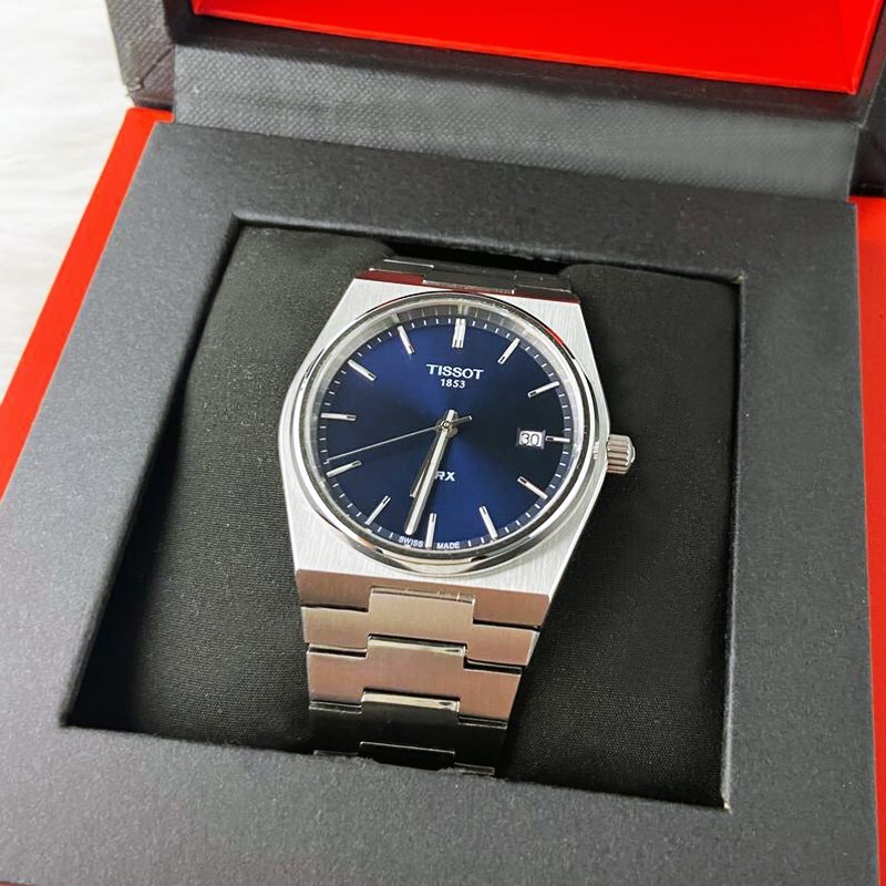 Men Tissot Classic PRX/316L Blue Stainless Steel Watch T137.410.11.041.00 (40mm)