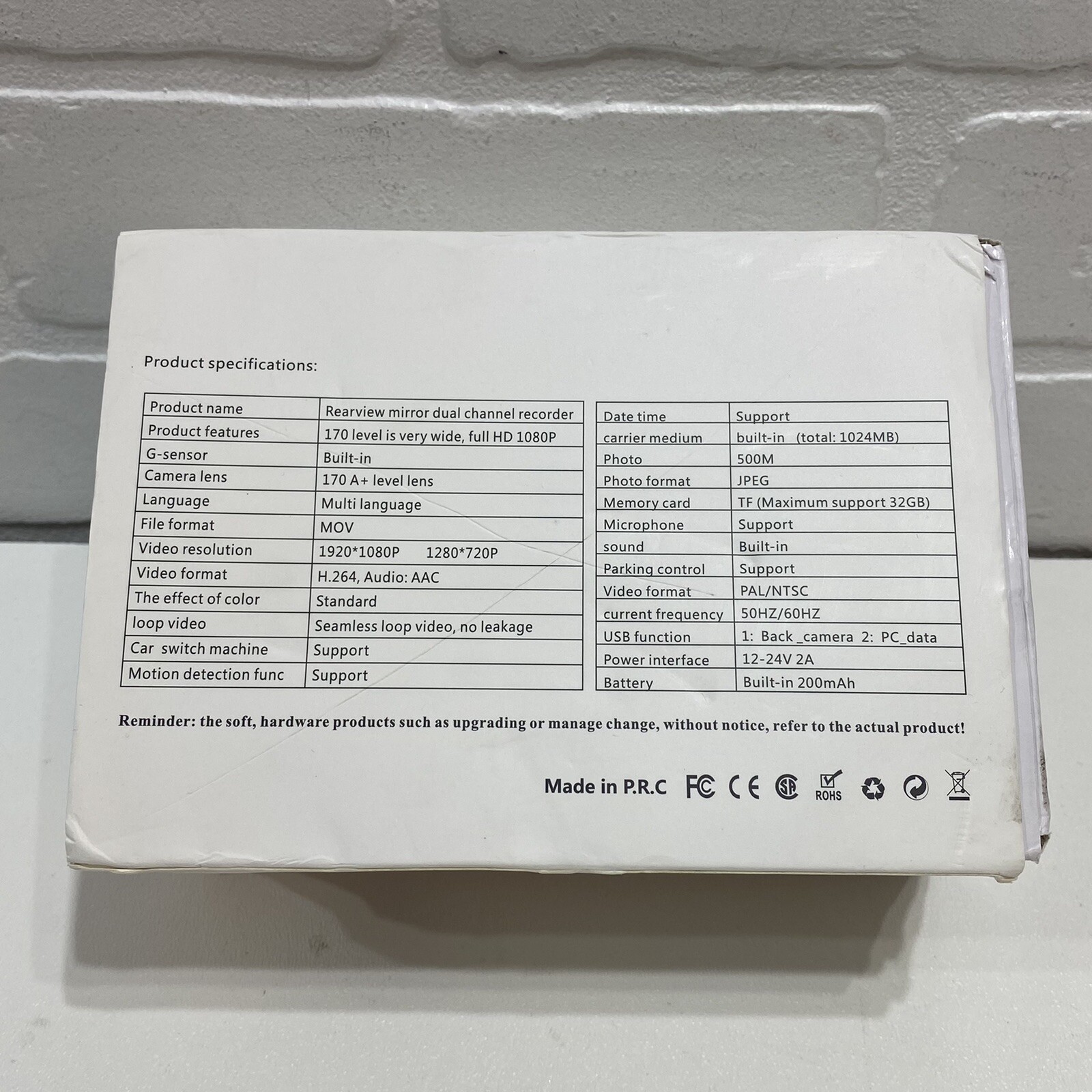 NEW 3 Channel Dash Cam Front and Rear Inside 170 Degree Wide Angle 1080P Full HD