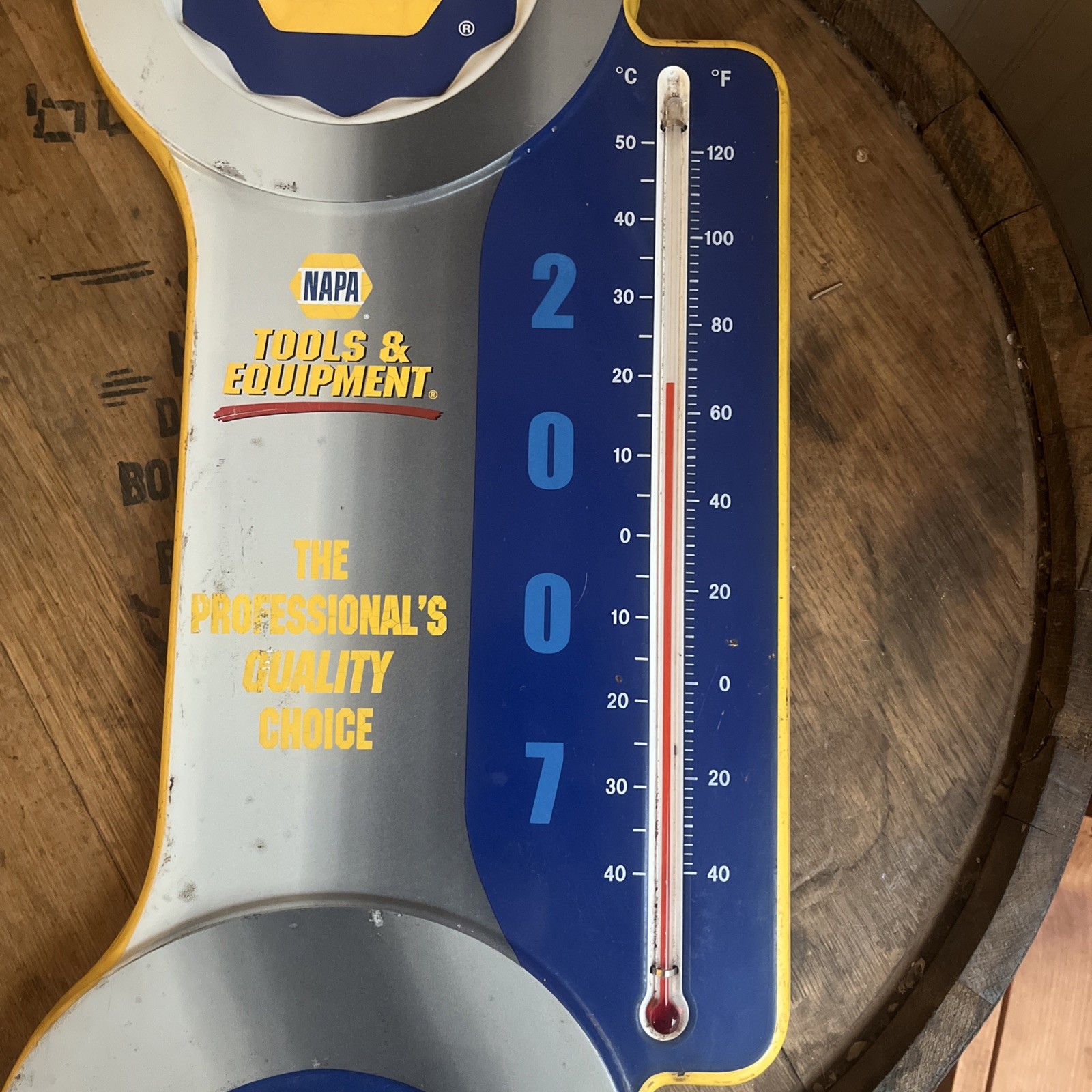 RARE Vintage Dealer Tools, And Equipment NAPA Metal Thermometer Huntsville, Tex