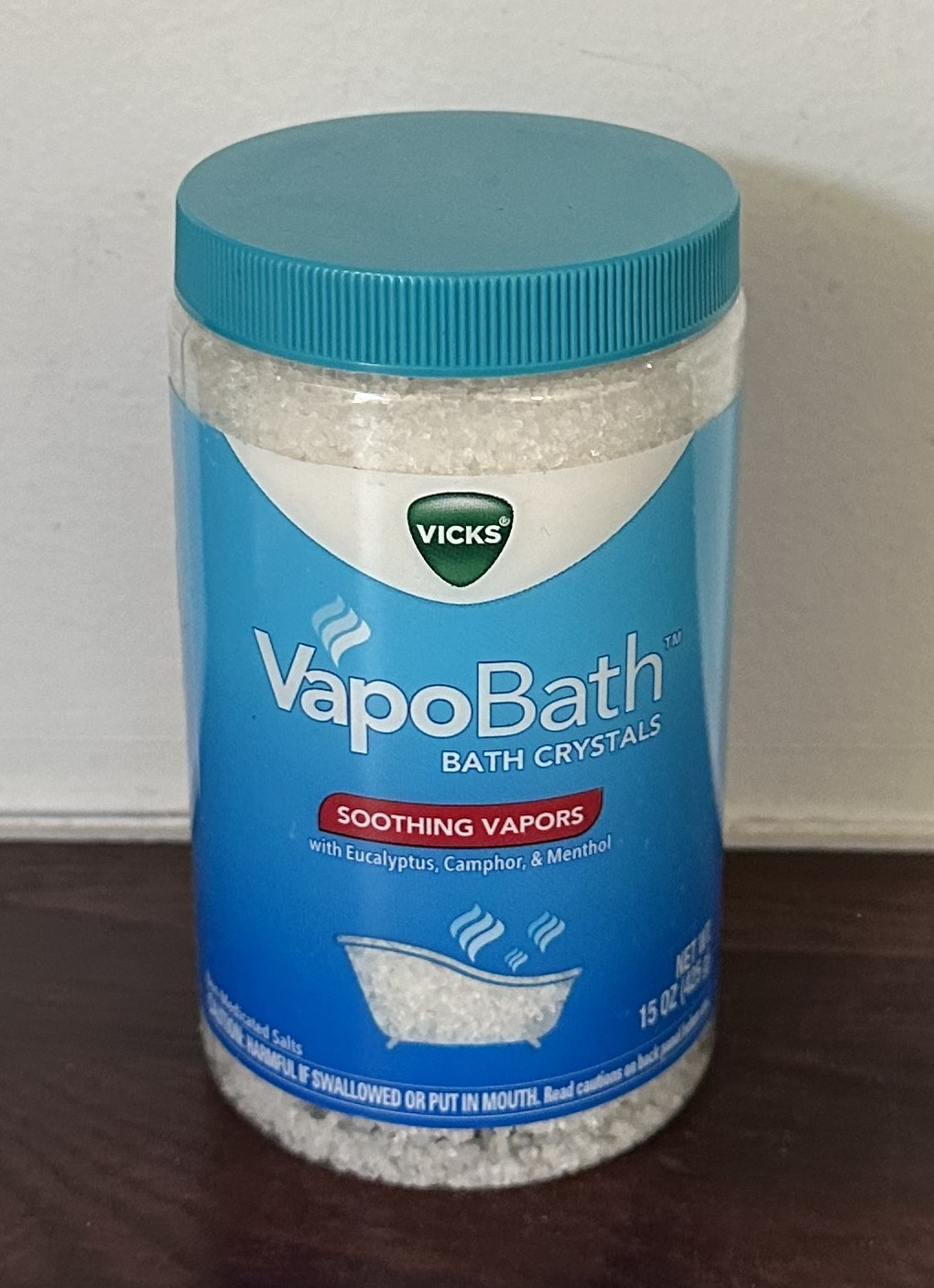 Vicks Vapobath Bath Salts Soothing Calming Vapor Eucalyptus & Menthol Scent 15oz
