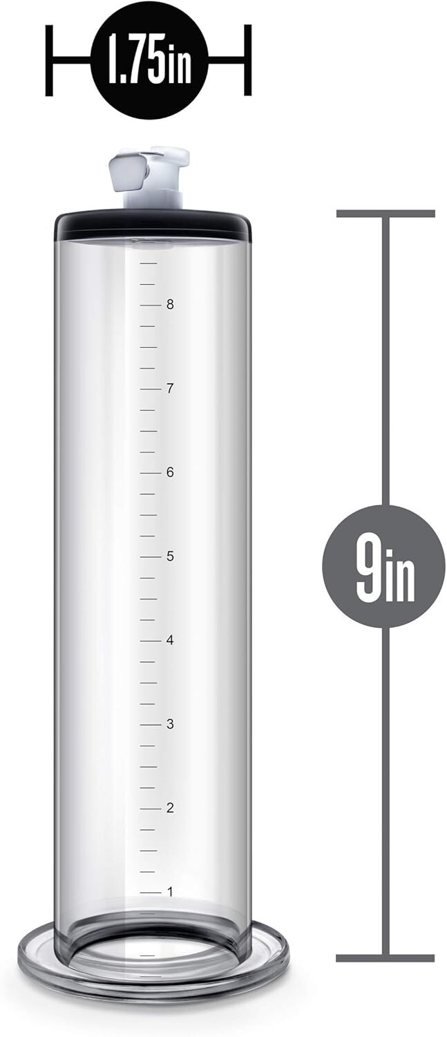 Eden Acrylic Penis Pump Cylinder 1.75'x 9' Nterchange Compatible
