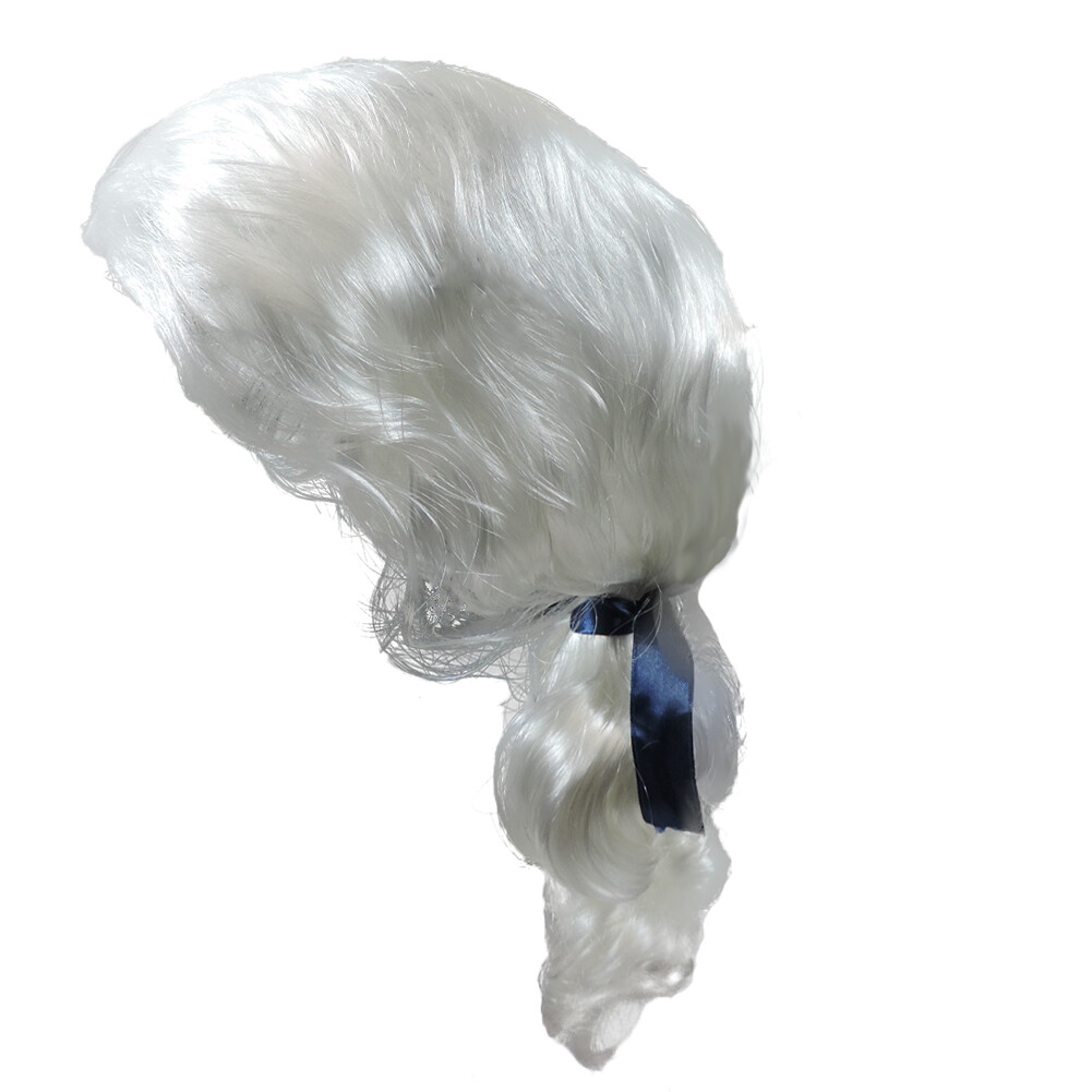 Adult Colonial Powdered Wig Judge Washington Cosplay Historical Costume Hair