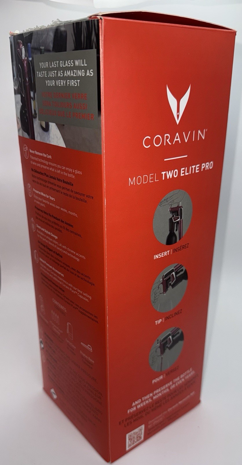 NEW! Coravin Model Two ELITE PRO BURGUNDY 112204 Wine Preservation Sys. NO CORKS