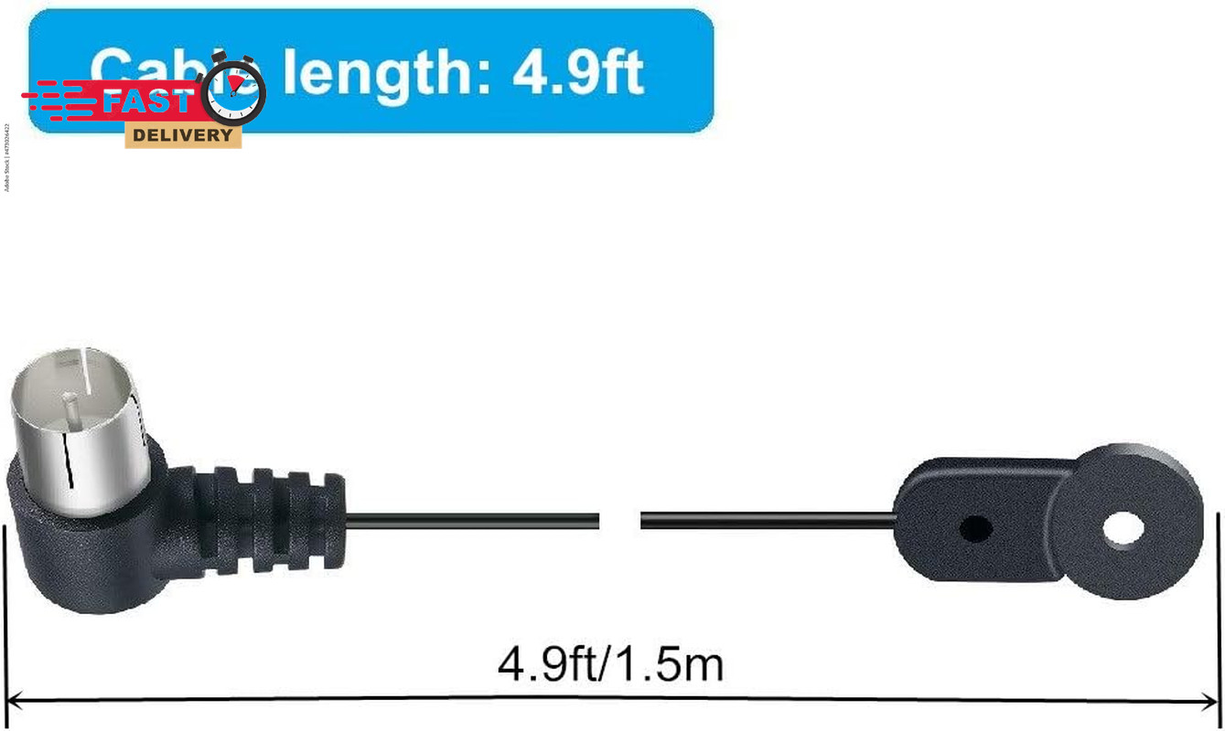 FM Antenna for Stereo Receiver Indoor, FM Radio Antenna 75 Ohm UNBAL F Type Male