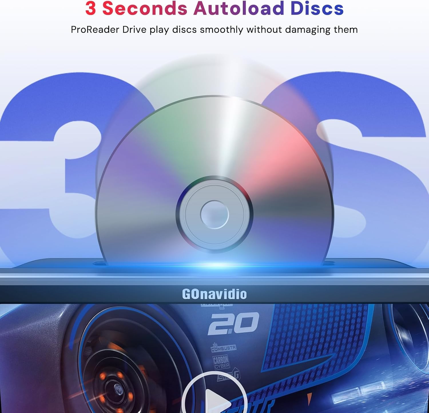 2x 10.1'' Dual Screen Car Headrest DVD Player USB Rear-Seat Monitor TV+Headsets