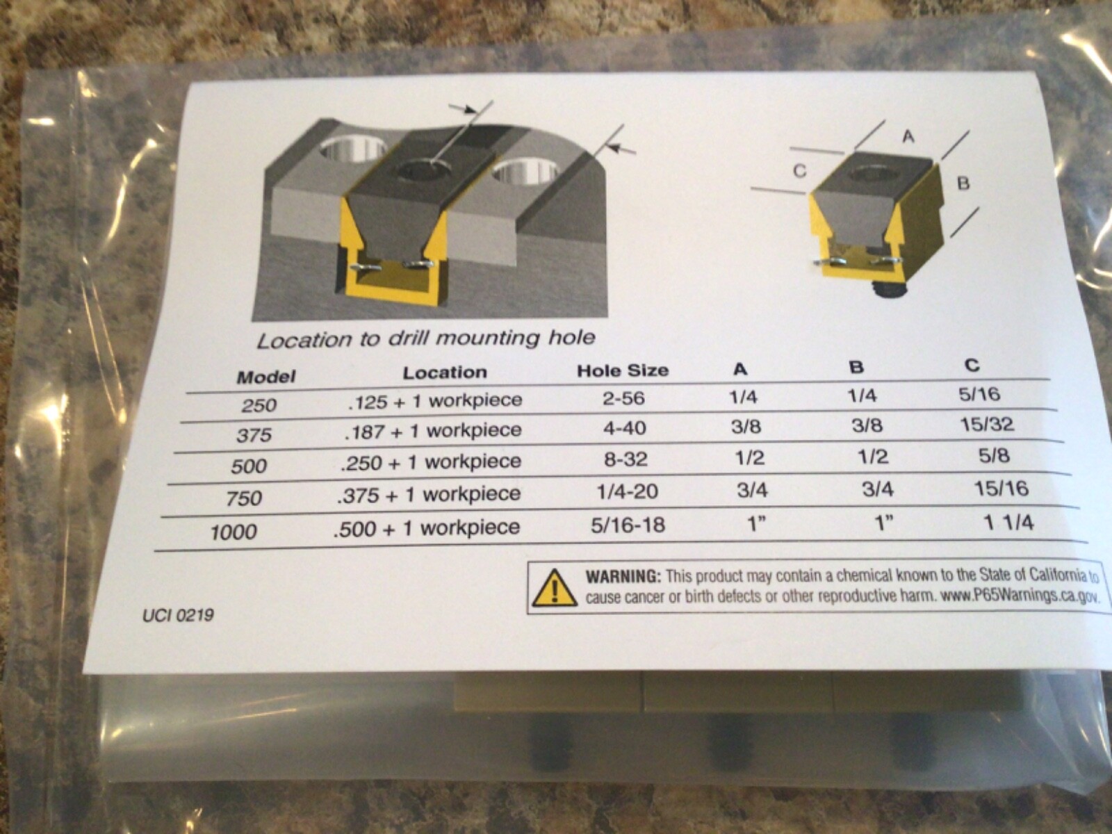 Mitee-Bite 60750 Uniforce Clamps 6-pack, 6 Total Clamps, 1/4-20 Thread
