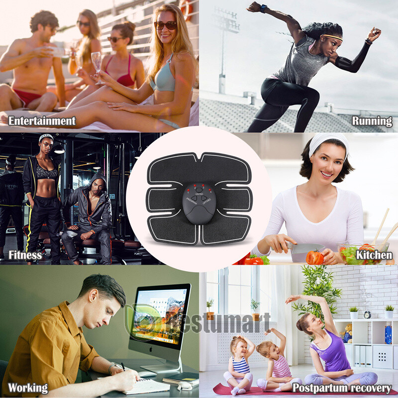 Ultimate EMS AB & Arms Muscle Simulator ABS Training Abdominal Trainer Pad Sets